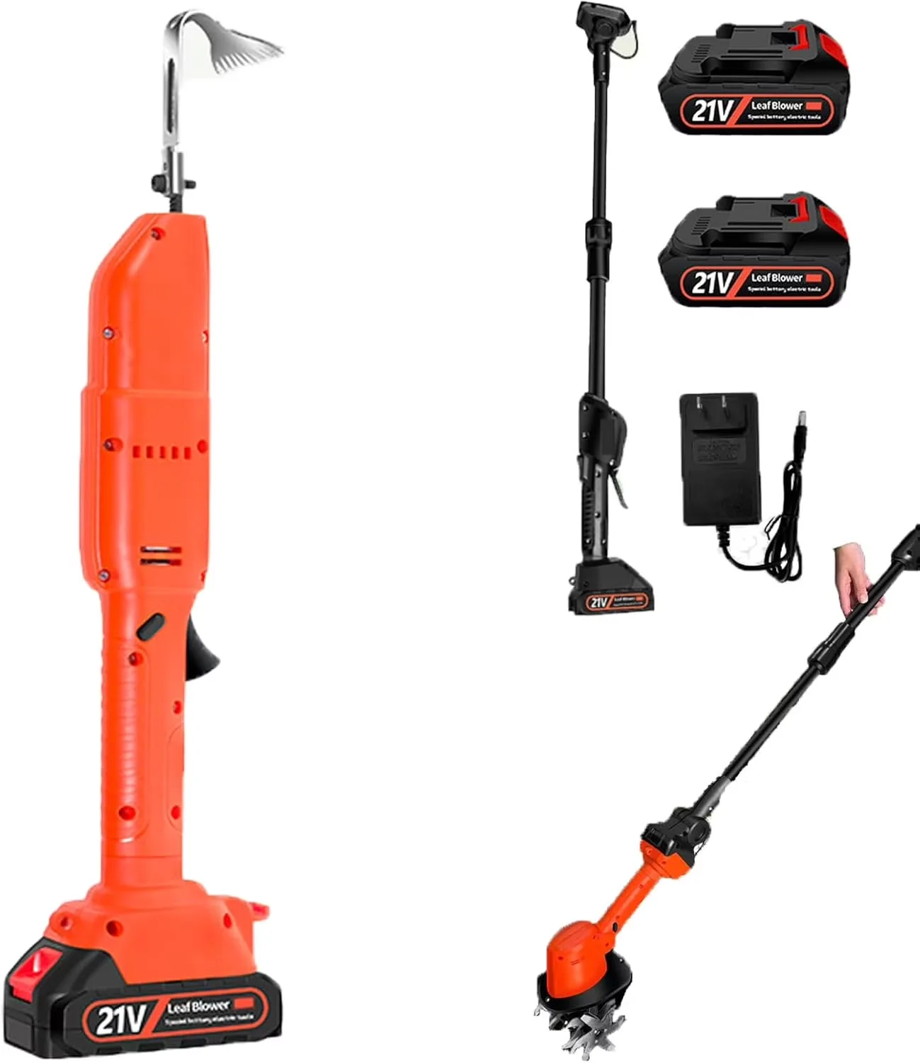 Trillers Cultivator Premium with Battery, 21V, 21V Lithium Battery - Long-Lasting Performance Model F03200