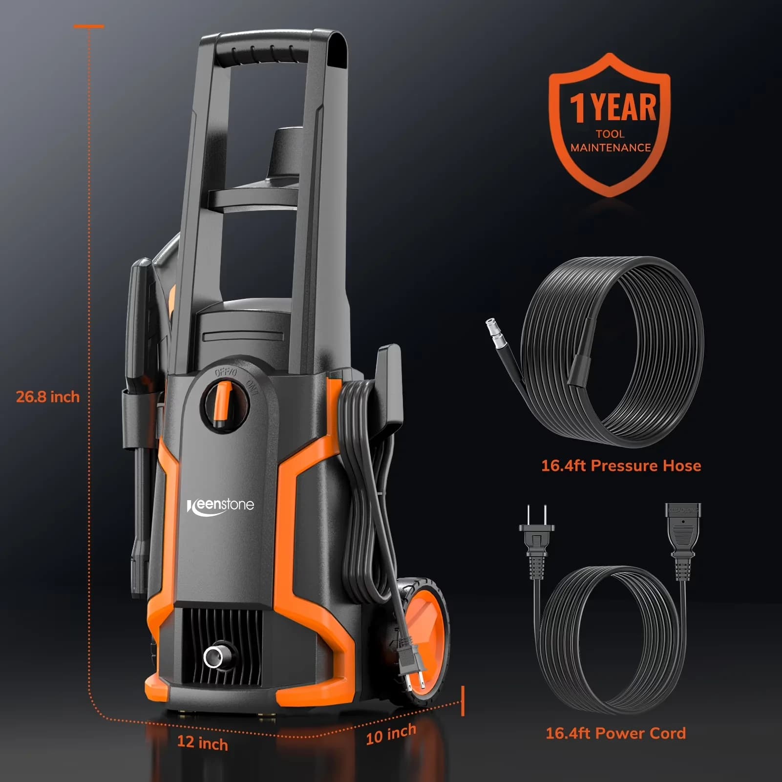 Premium Pressure Washer with 110V, Telescoping, Kink Free Hose for Home and Office - Model 56175C