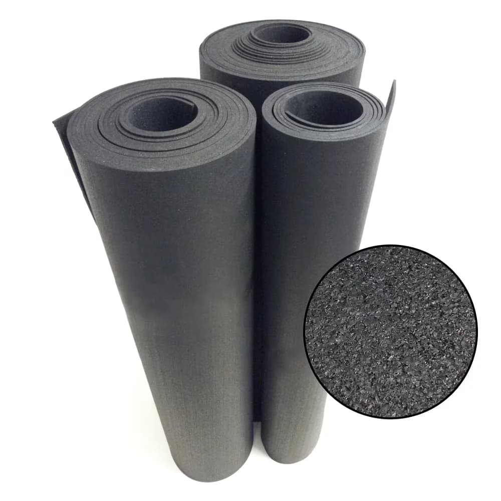 Efficient Grey Vinyl Flooring Vinyl Plank Flooring with Black Rubber Mats - Black Recycled Rubber Model 172CB1