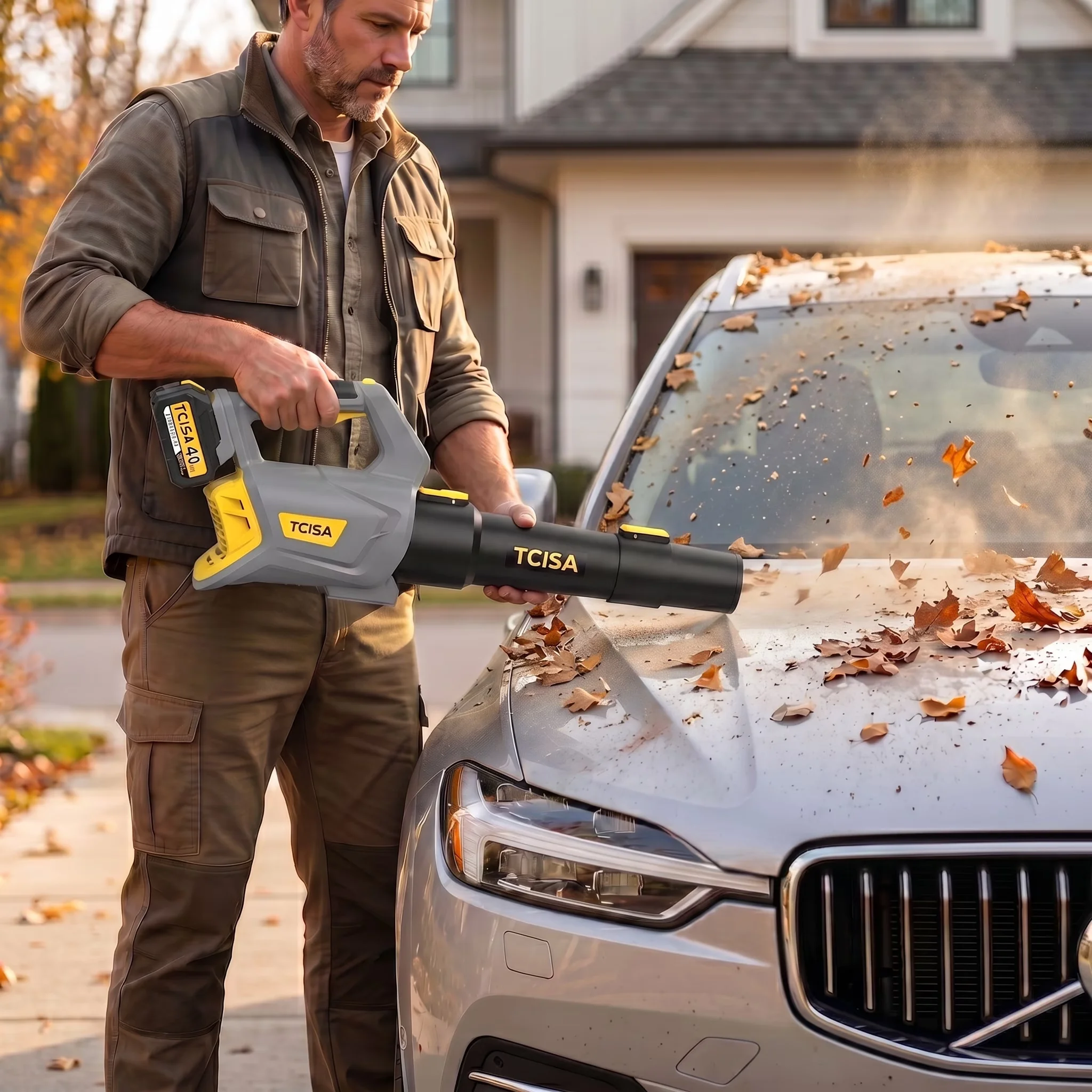 Innovative Leaf Blower with Battery, 40V, 40V Cordless for Garden - Compact and Portable Model E58A29