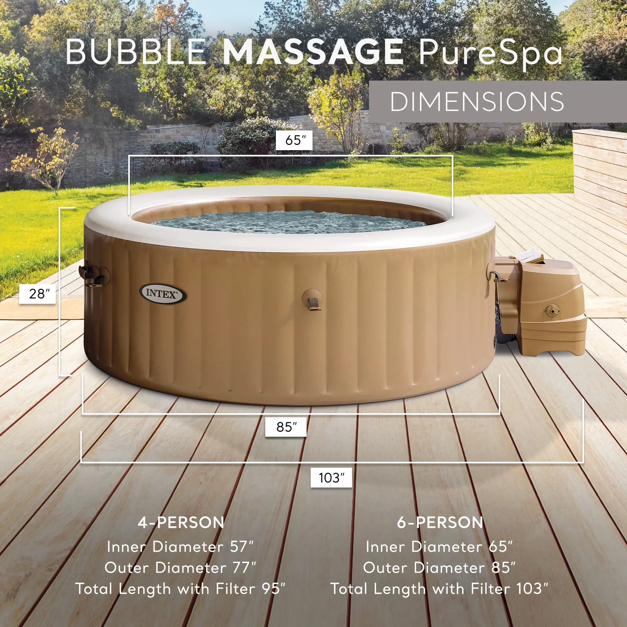 Hot Tub Professional with Inflatable - PureSpa - Essential Collection Model AE38A1