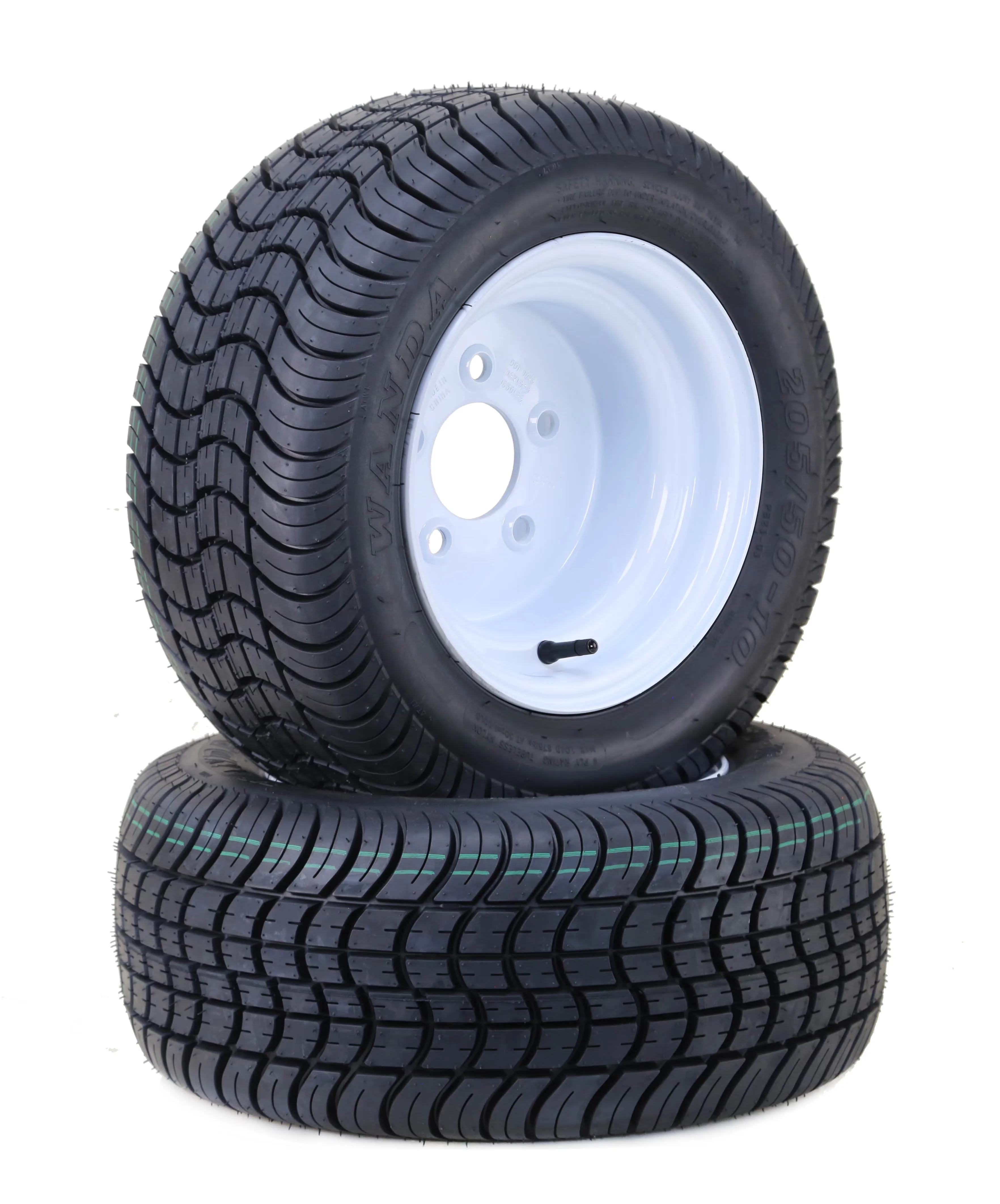 Premium Golf Cart Tire with Dot Approved, Wheel Assembly 205/50-10 4-Ply - Model 54354A