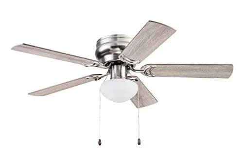 Professional Ceiling Fan with Reversible Blades, Nickel, 51585 Alvina - Silver Model E3FD41