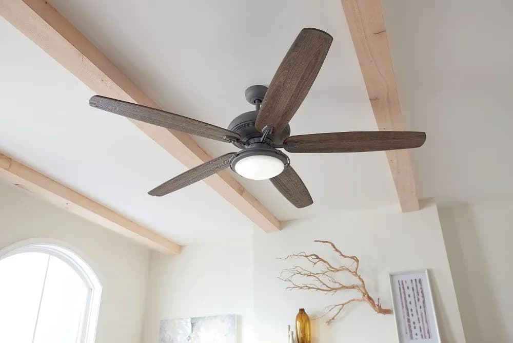 Ceiling Fan Innovative with Energy Efficient, Traditional, Voltage: 120 - Silver No Shade Model 5CA536