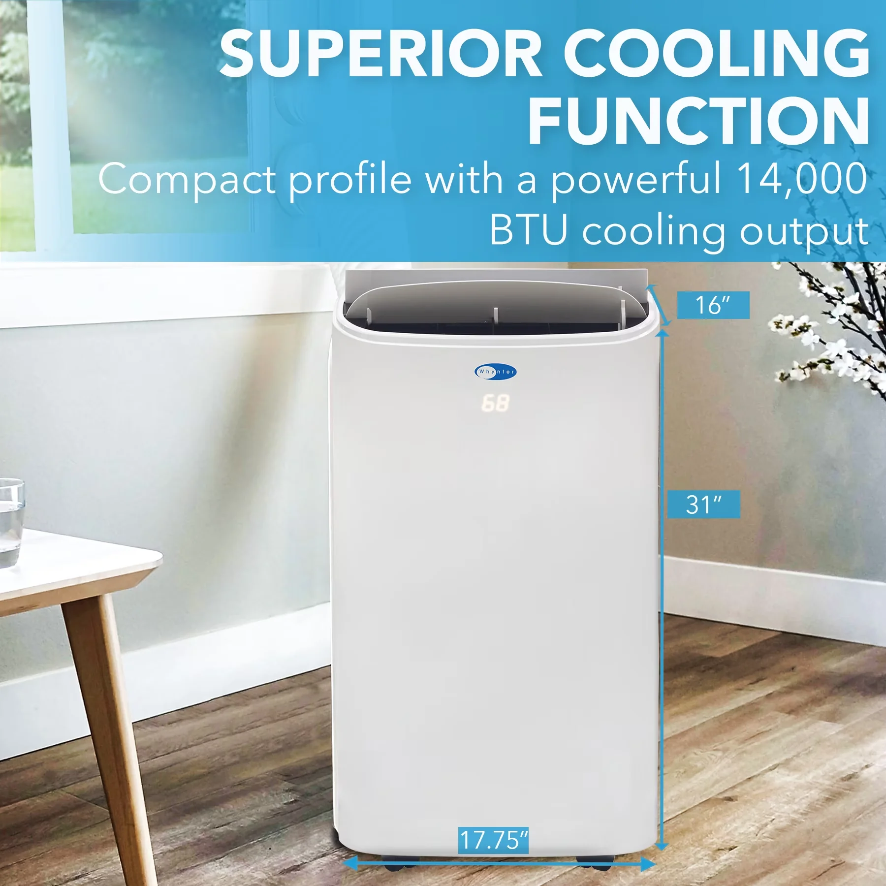 Quality Air Conditioner with 14000 BTU, Remote Controlled, Automatic Shut-Off - Model F75DB3