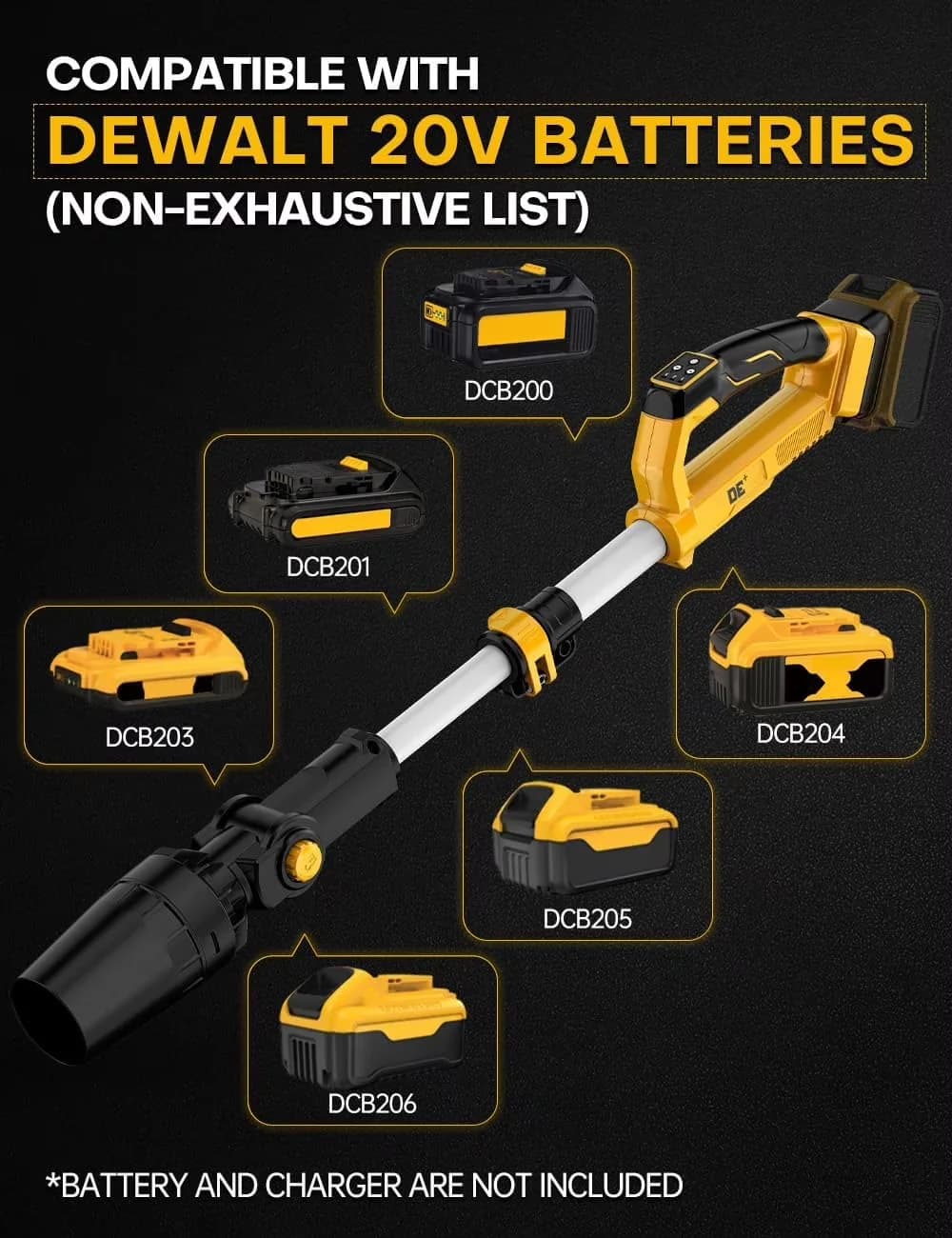 Quality Leaf Blower with Battery, 20V, Cordless for Daily Use - Model 79B9D3