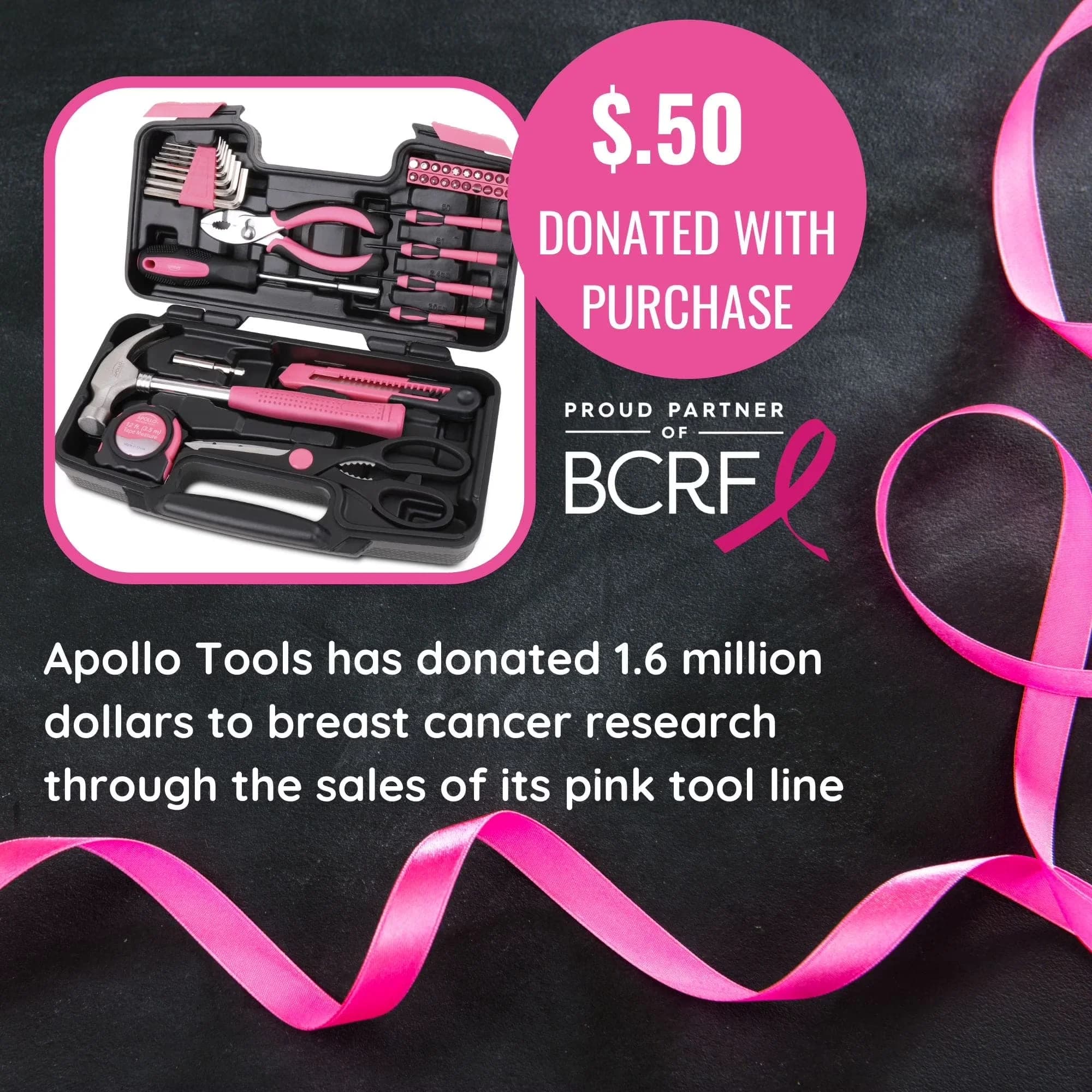 Stylish Hand Tool Set with Compact, 39 Piece General Pink - Pink DT9706 Model 7303B9