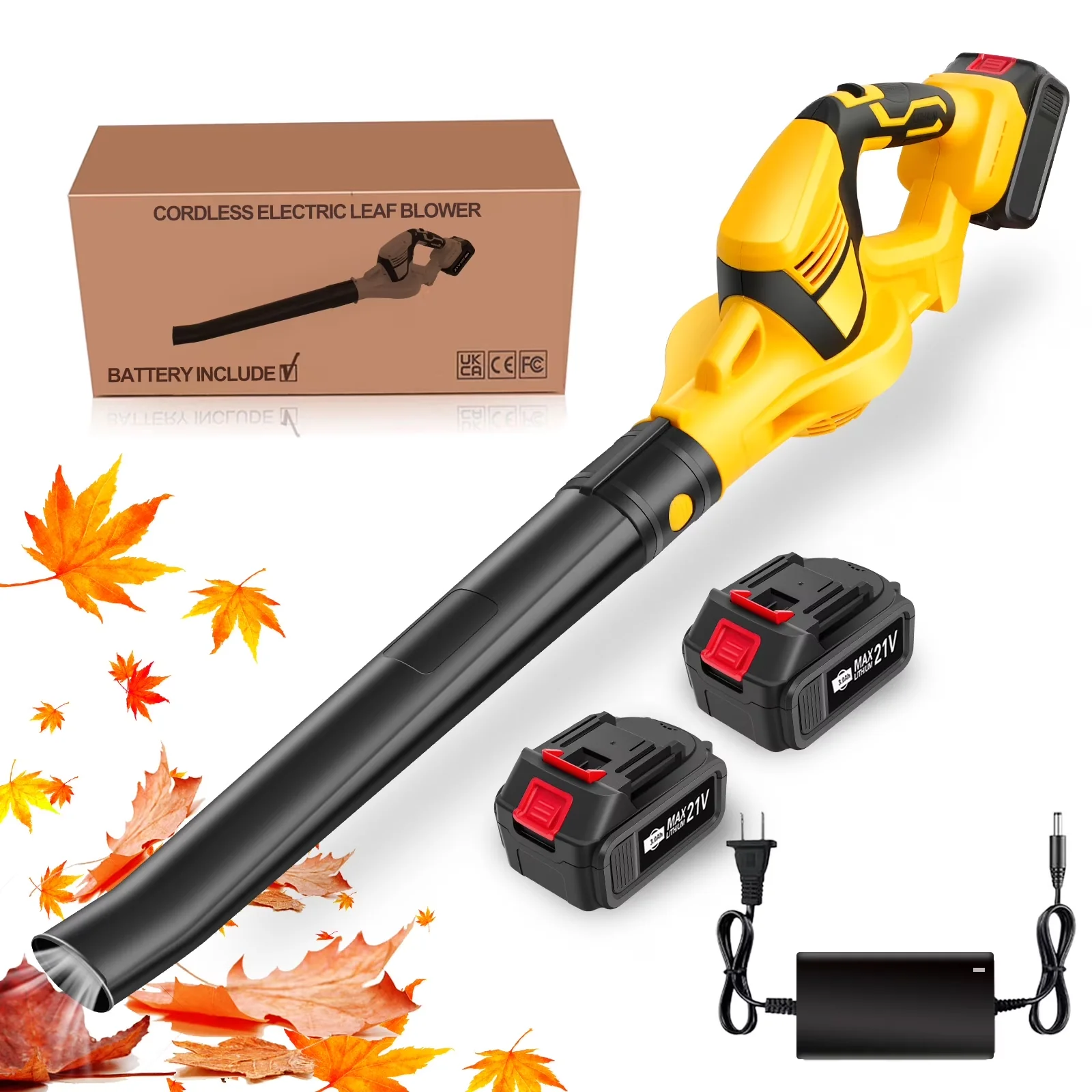 Leaf Blower Professional with Battery, 21V, Rated Power: 800W - Standard Series Model 38E2BE