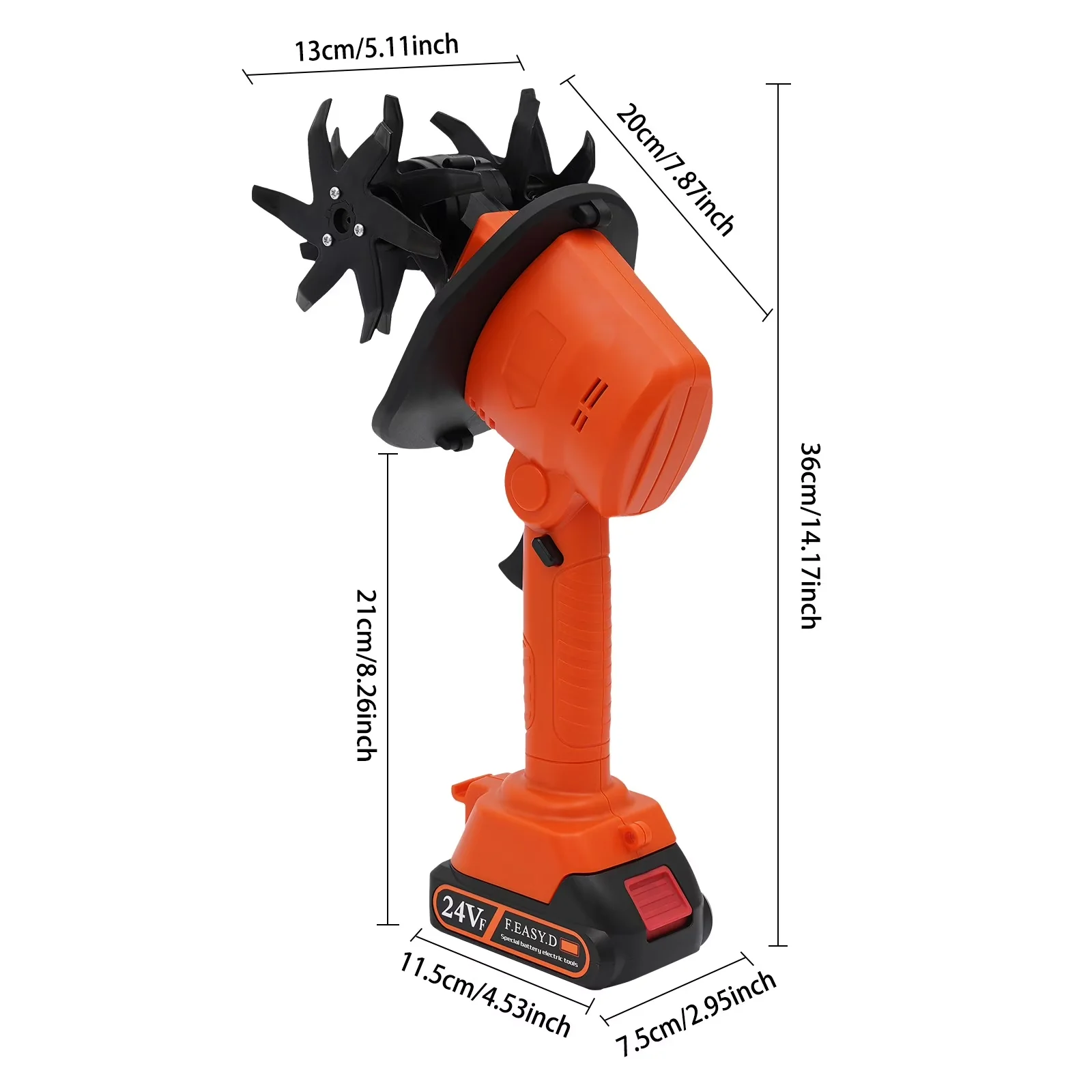 Durable Trillers Cultivator with Battery for Garden - Mini - Reliable Performance Model F9097E