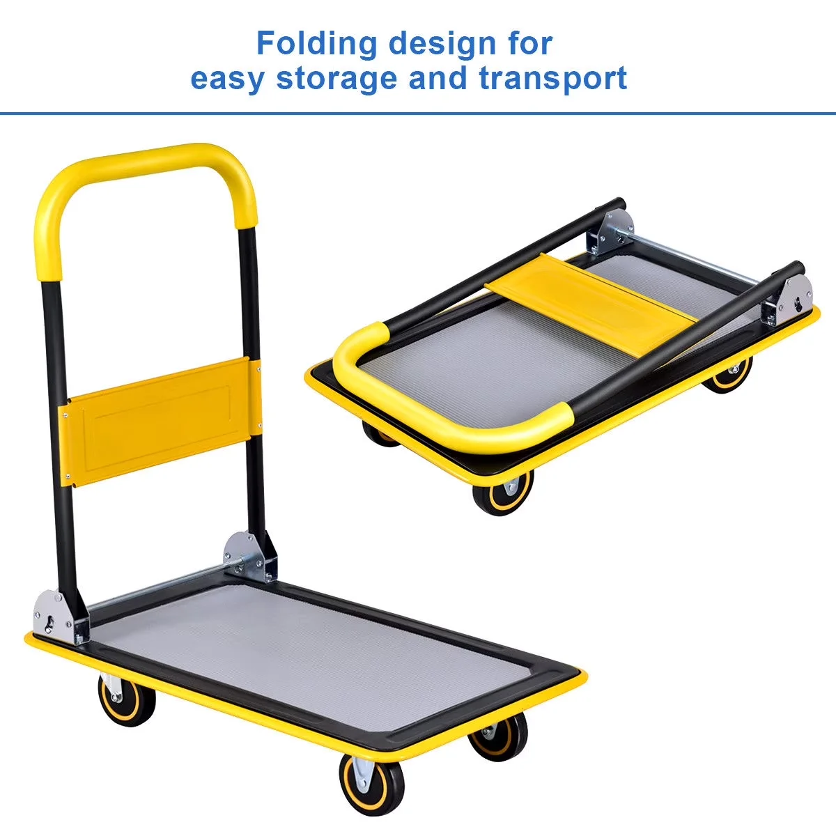 Moving Innovative with Durable, Weight capacity: 330 lbs, Main material: Iron and PU wheels - Black Model 039990