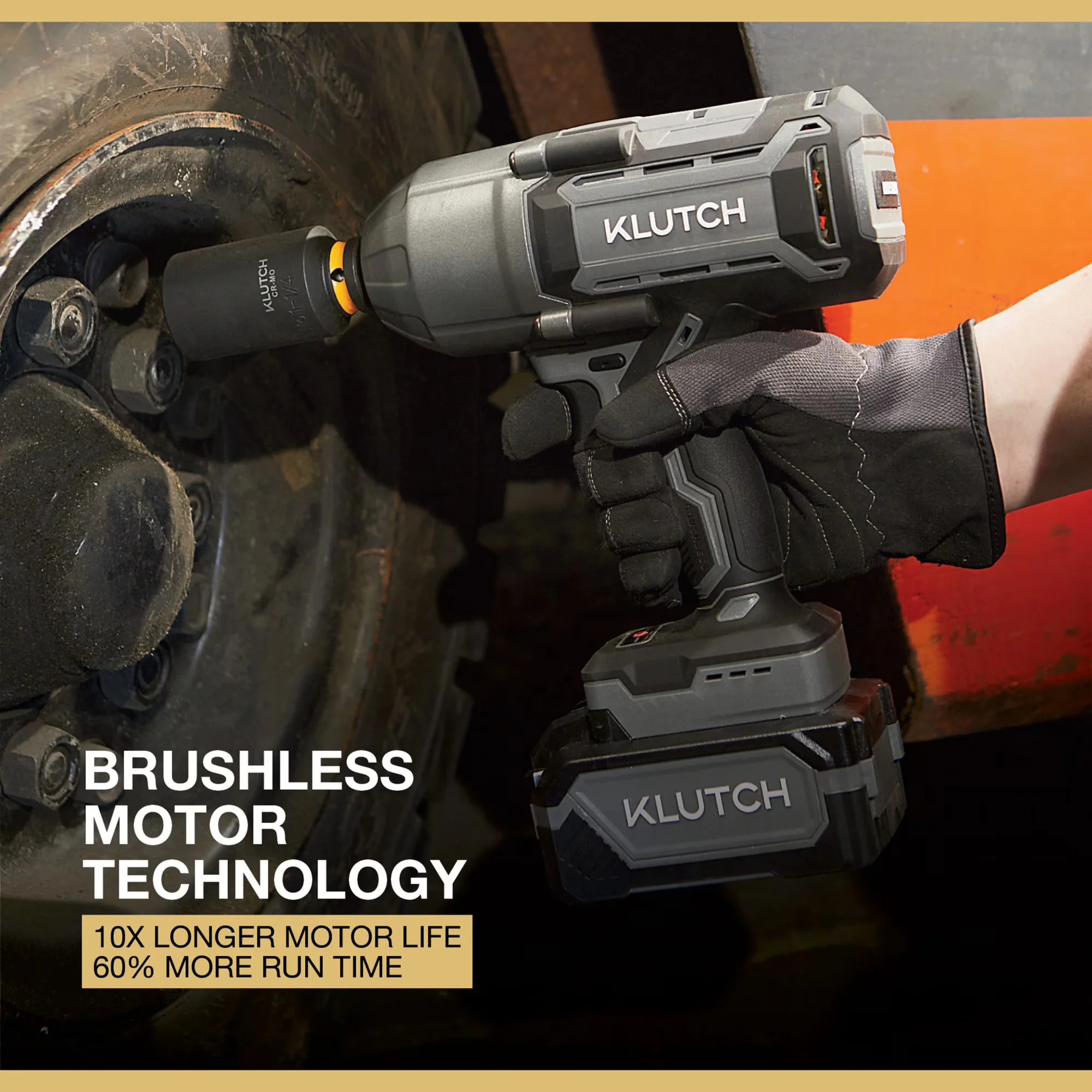 Essential Air Tools Compressor with Battery, 20V, 1/2in. High-Torque Impact Wrench - Model 88D981