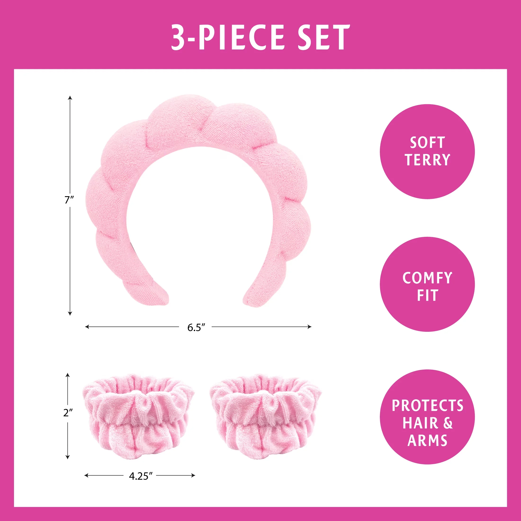Hot Tub Stylish with Easy to Clean, Water Absorbent Wristbands - Multicolor Soft Model 895328