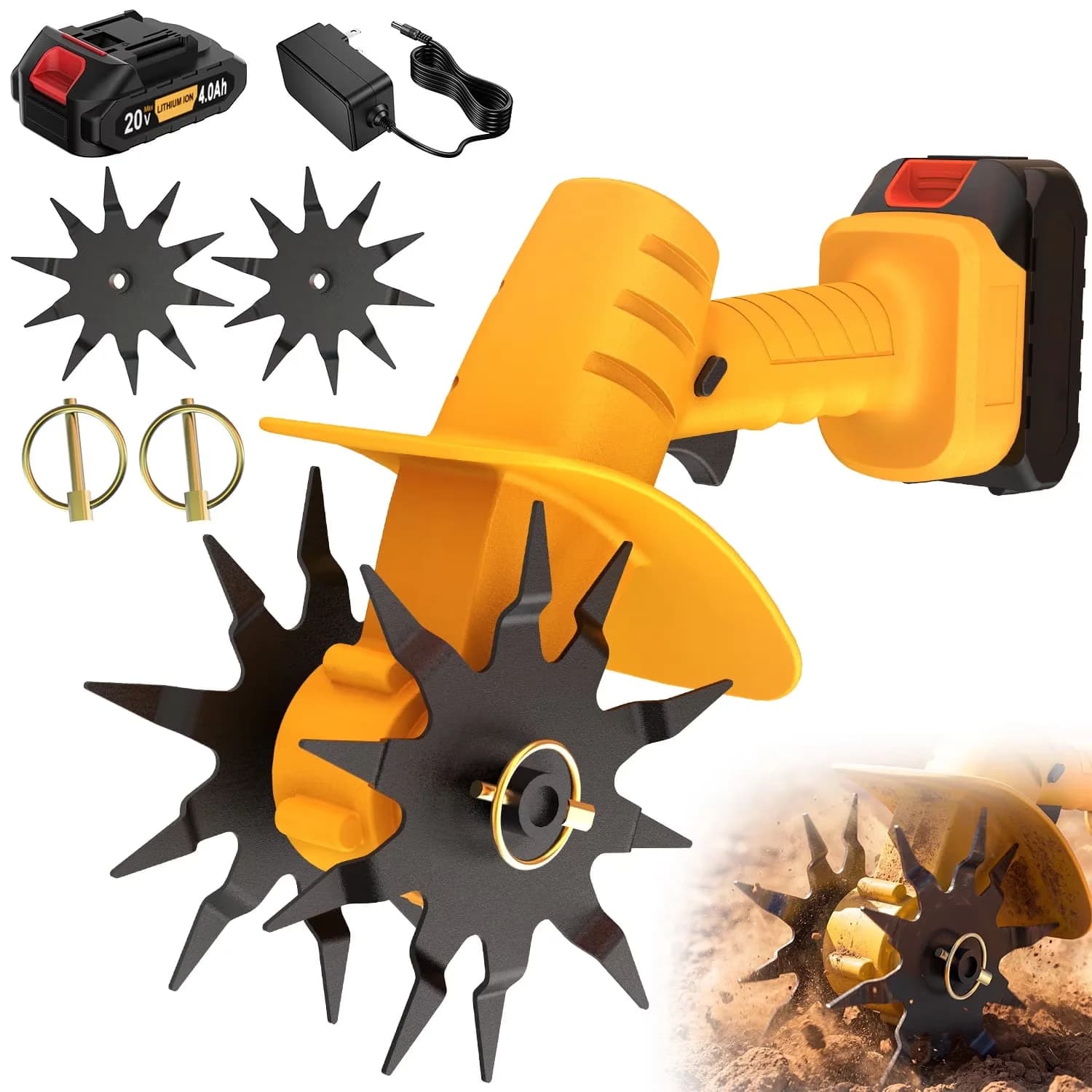 Trillers Cultivator Versatile with Cordless Tiller - Rustic Charm Model FA5E4D