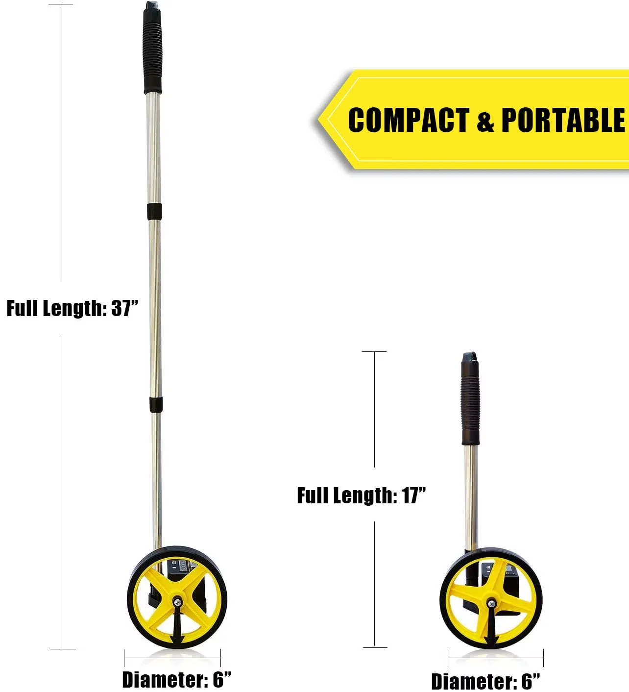 Measuring Layout Versatile with Lightweight, Measurement Up to 10000Ft - Yellow Abs Model 60E976