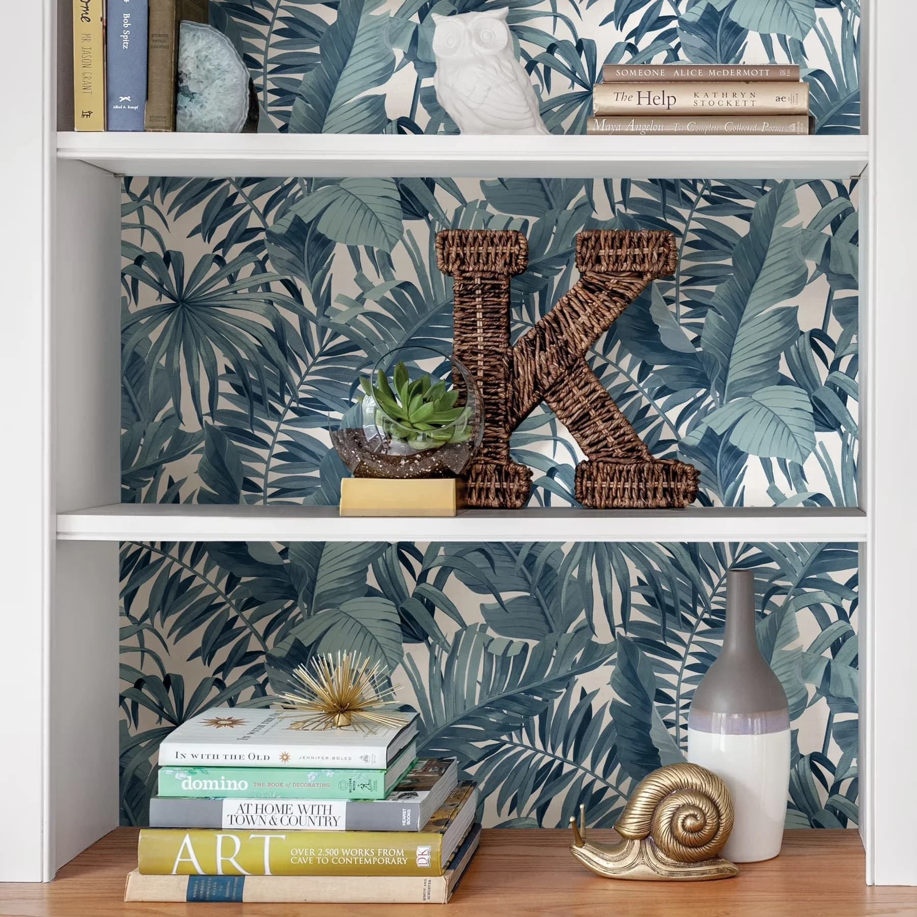 Compact Wallpaper with Removable, 216-in by 20.5-in, Blue Maui Vinyl Peel And Stick - Vinyl Blue Model 8D51E8