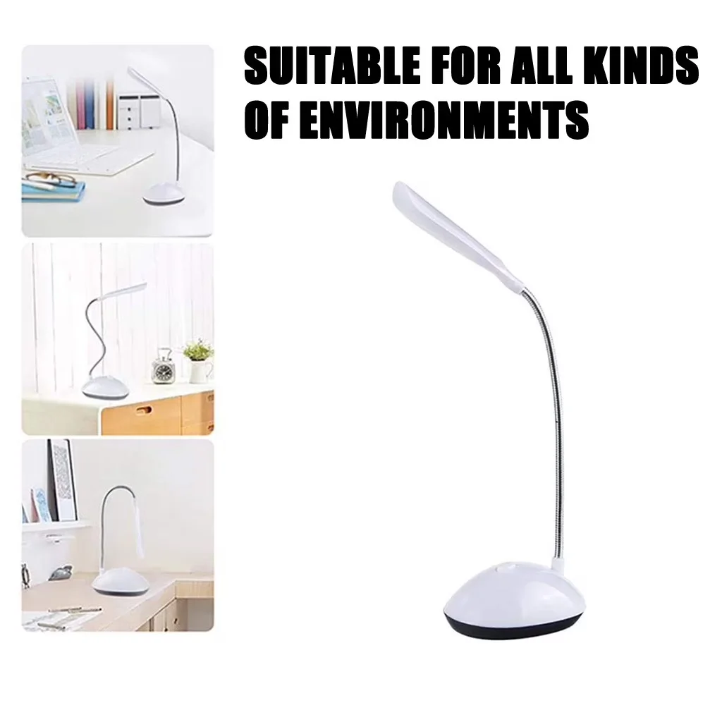 Desk Lamp Classic with LED, Battery, Energy Efficient - Abs|Pp White Touch Model 2FC1B5