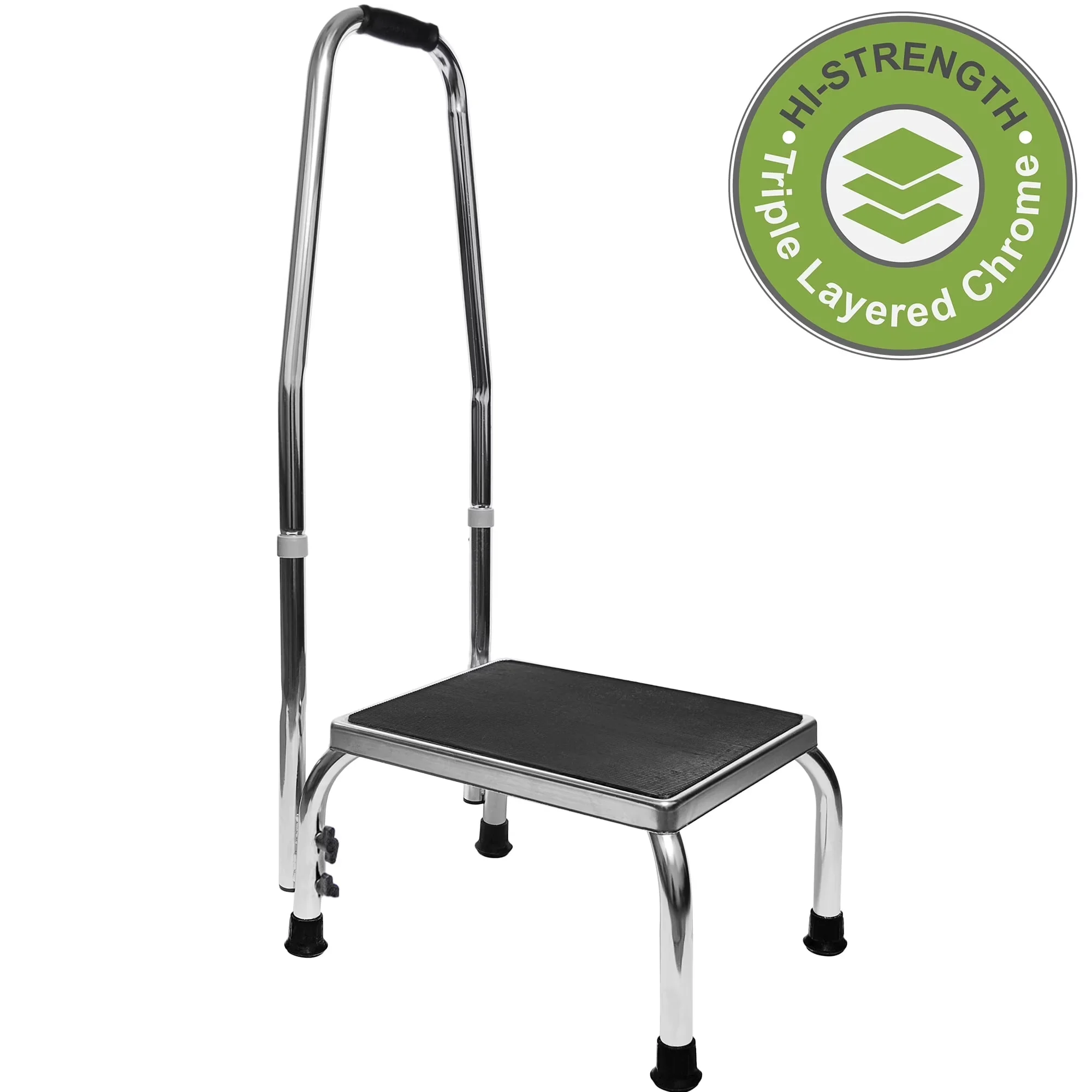 Professional Ladders And Step Stool with Anti-Slip, Lightweight Sturdy - Silver Steel Model 076B8D