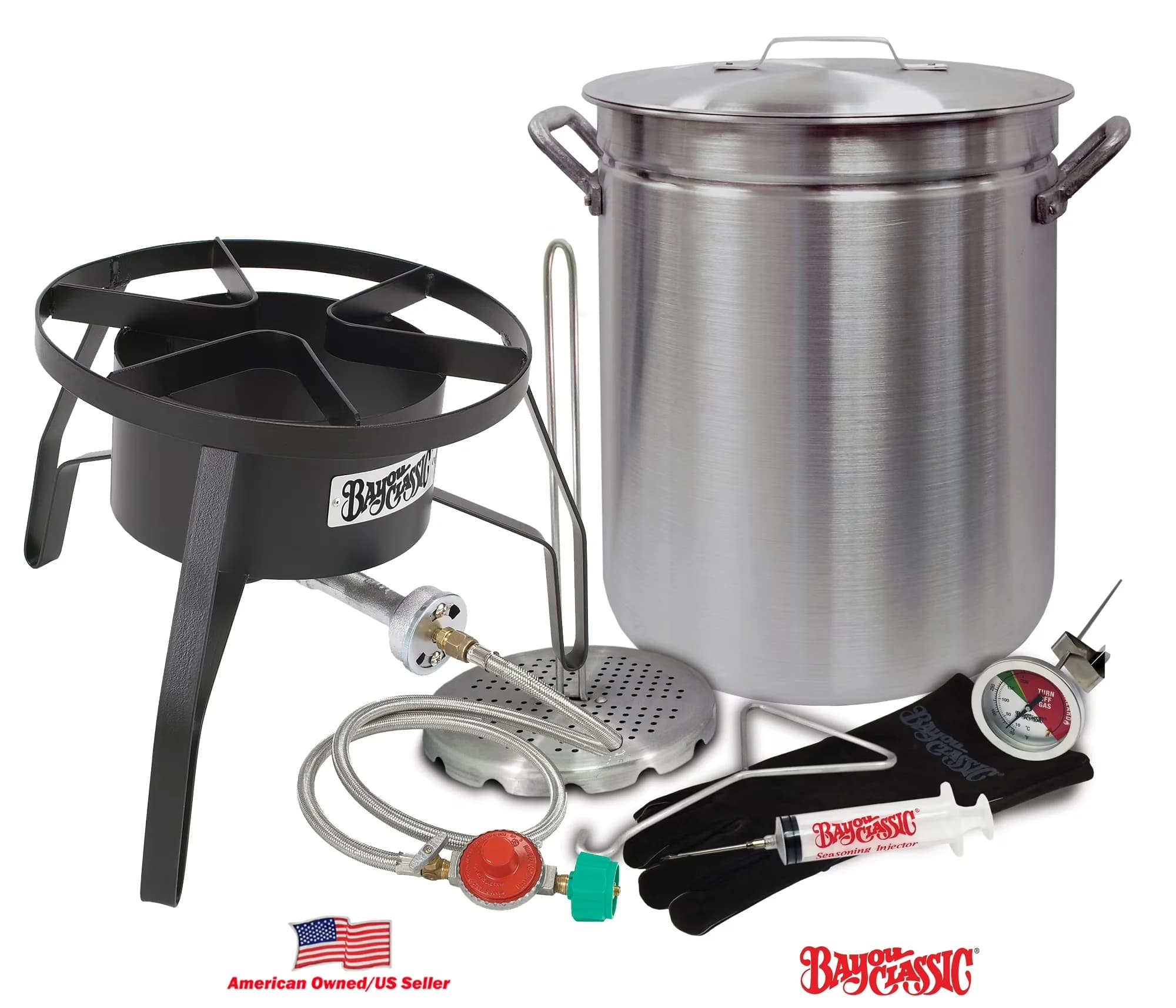 Outdoor Fryer Premium with 50000 BTU, 42 qt 50000 BTU Aluminum Turkey - Silver, Black, Multicolor Aluminum Model AD8130