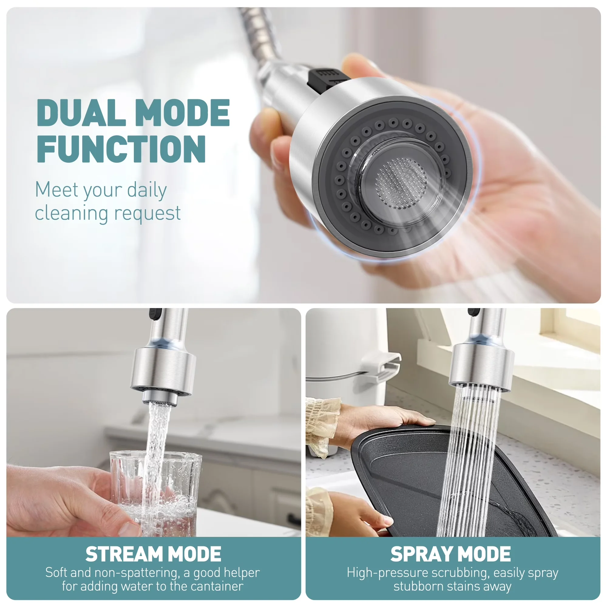 Plumbing Premium with LED, 360 Degree Rotation - Stainless Steel 19.29\" for Rv Model BA2860
