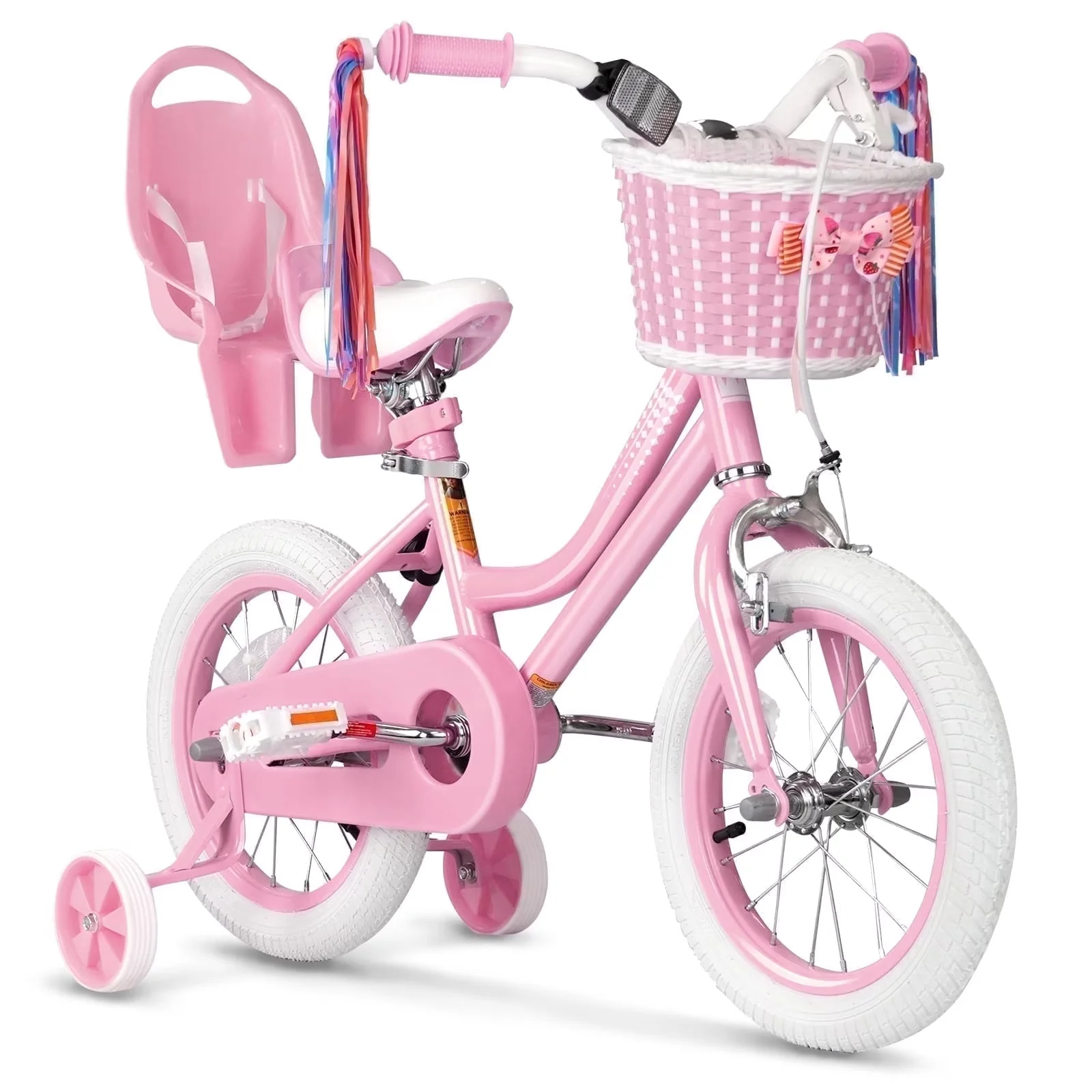 Professional Kids Bike with Adjustable Seat Height, Girls - Pink 3-9 - Sleek Profile Model 5DB455