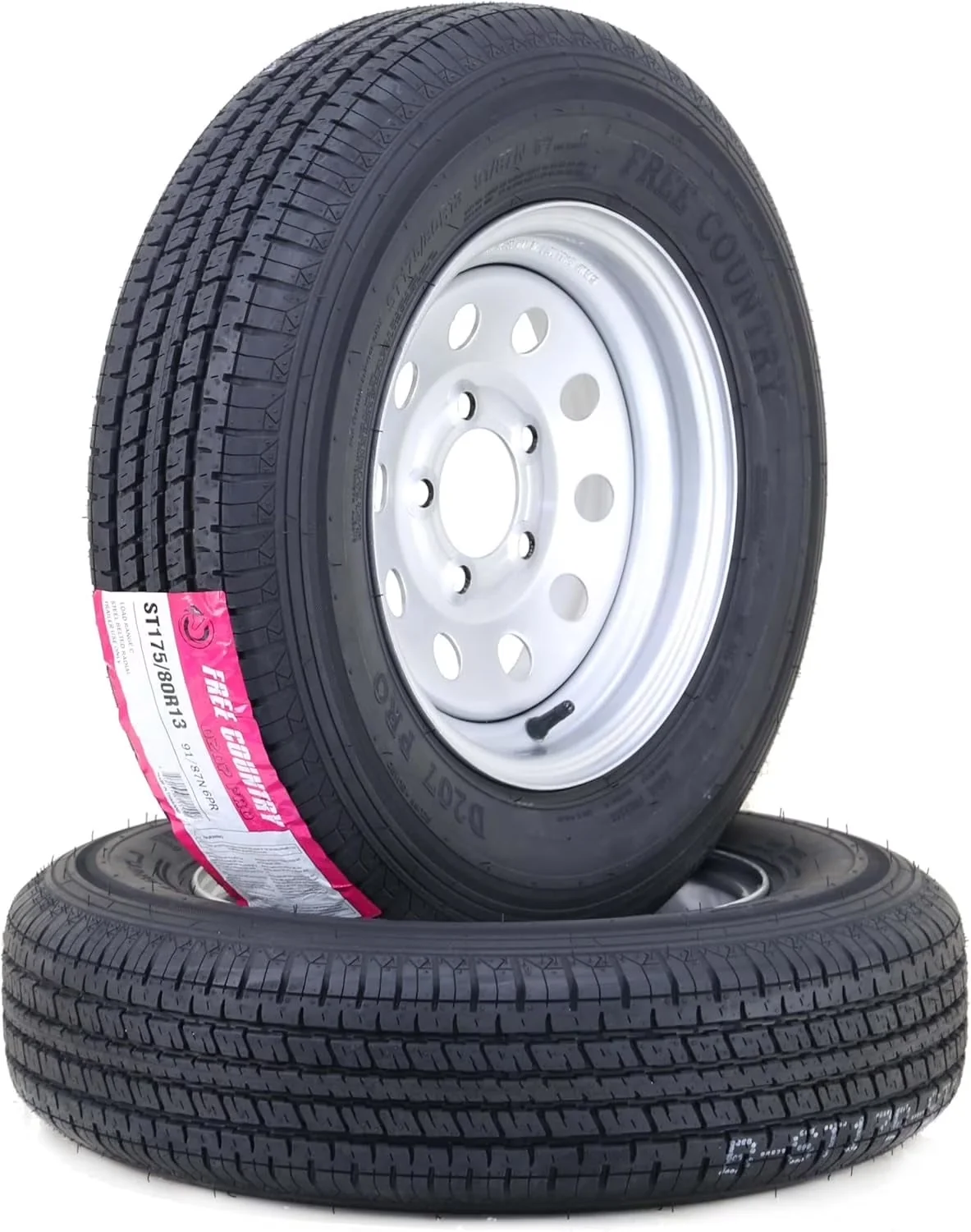 Trailer Tire Essential with Durable Construction, SET 2 - ST175 for Multiple Applications Model 6368CE