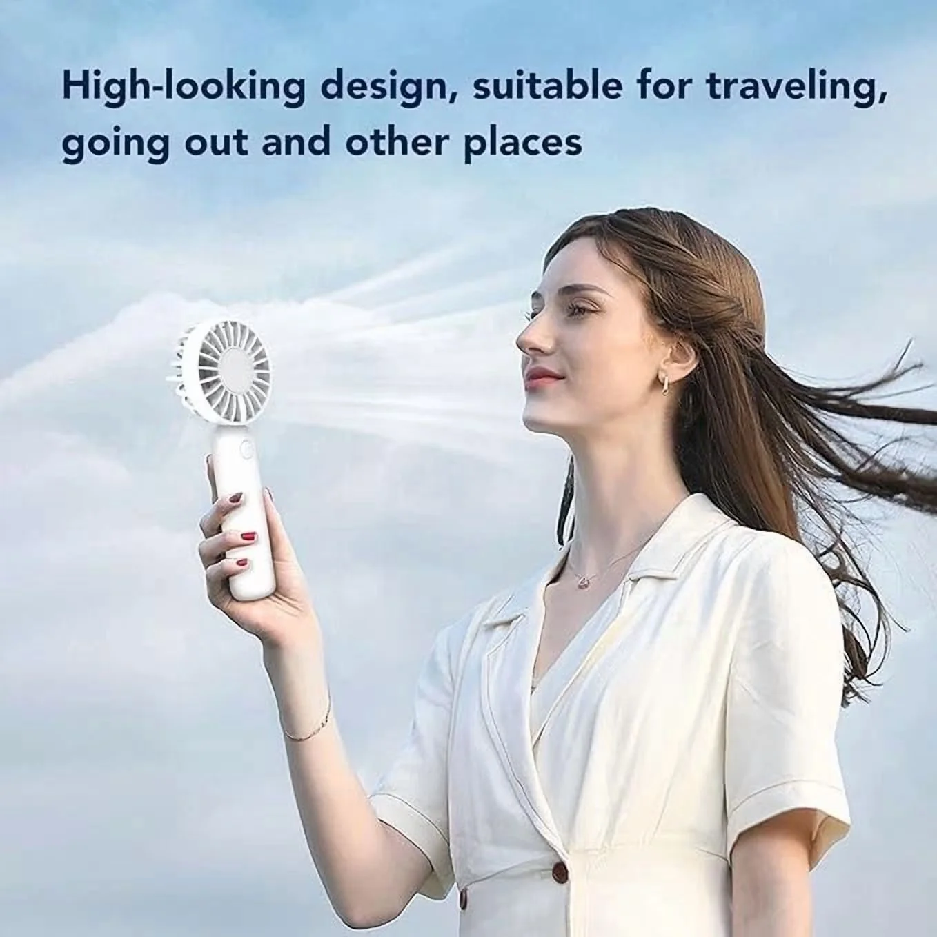 Fans In Cooling Stylish with Battery, Easy to use and practical for everyone. - Model 07FE8C