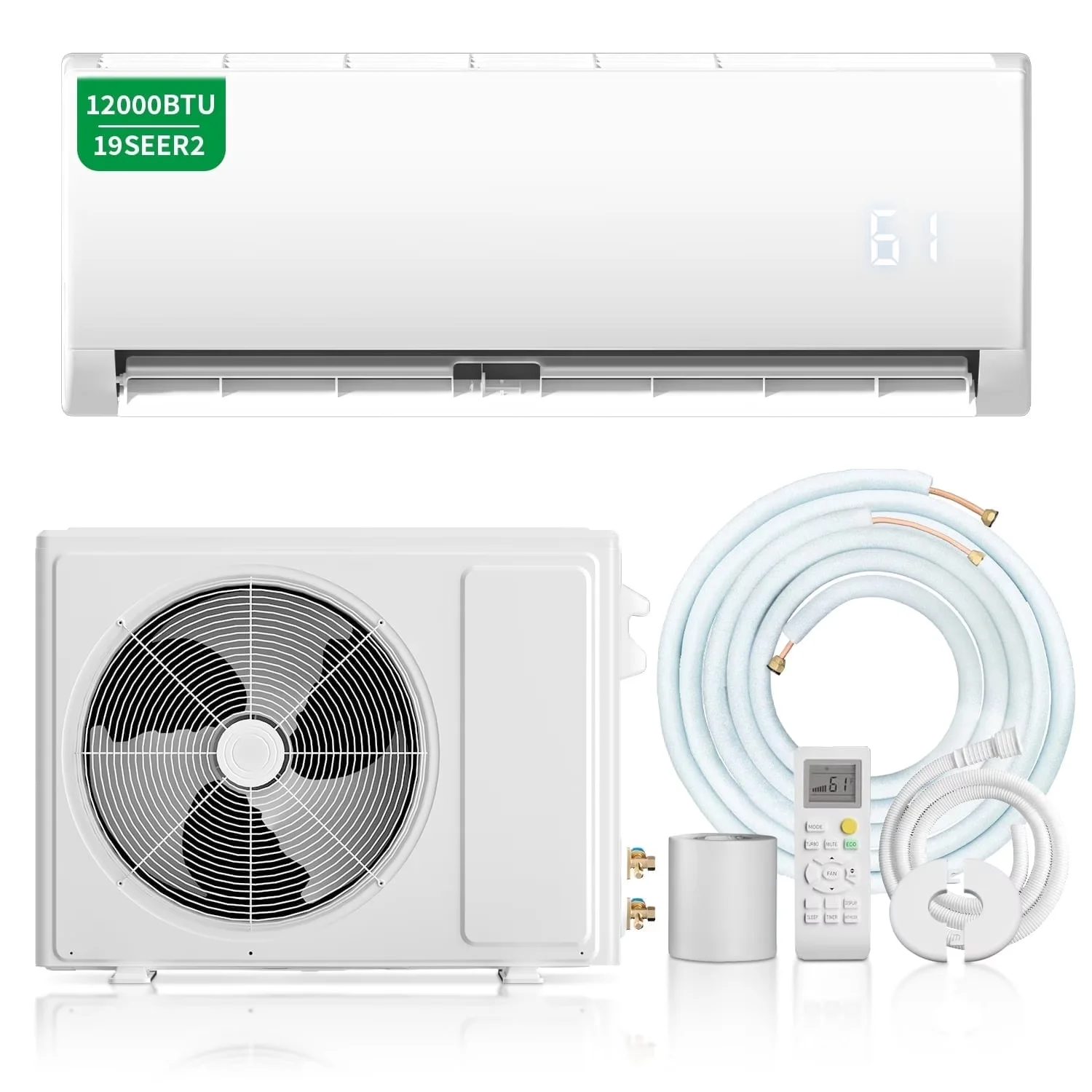 Sleek Air Conditioner with 12000 BTU, 115V, 19 SEER2 115V Split ac unit - Model 4DD148