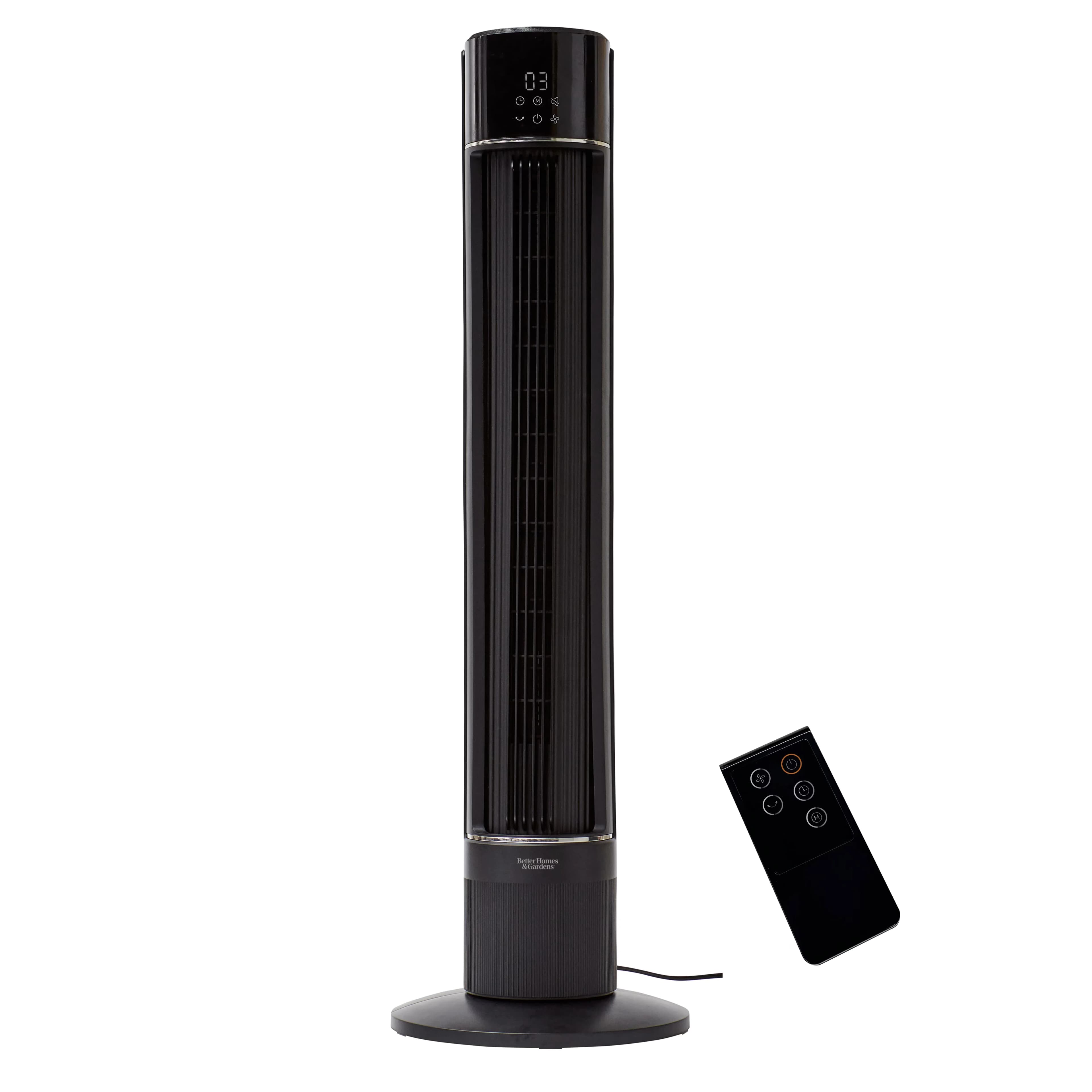 Fans In Cooling Versatile with LED, Remote Controlled, 40-Inch Tower Fan - Plastic Black Model 7ED8DD