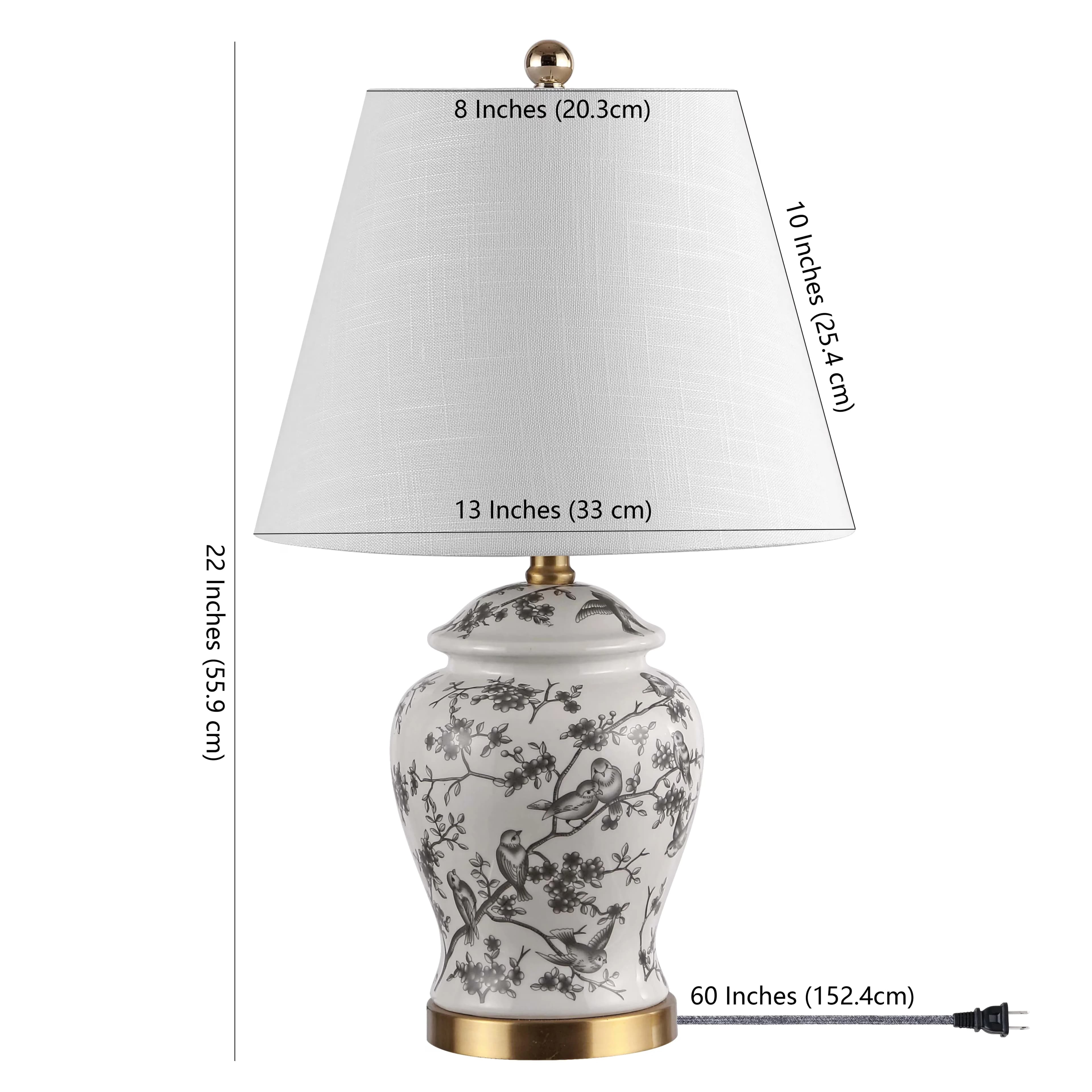 Table Lamp Modern with LED, Energy Efficient, Gray/White - Gray Iron JYL3005C Model DD4E52