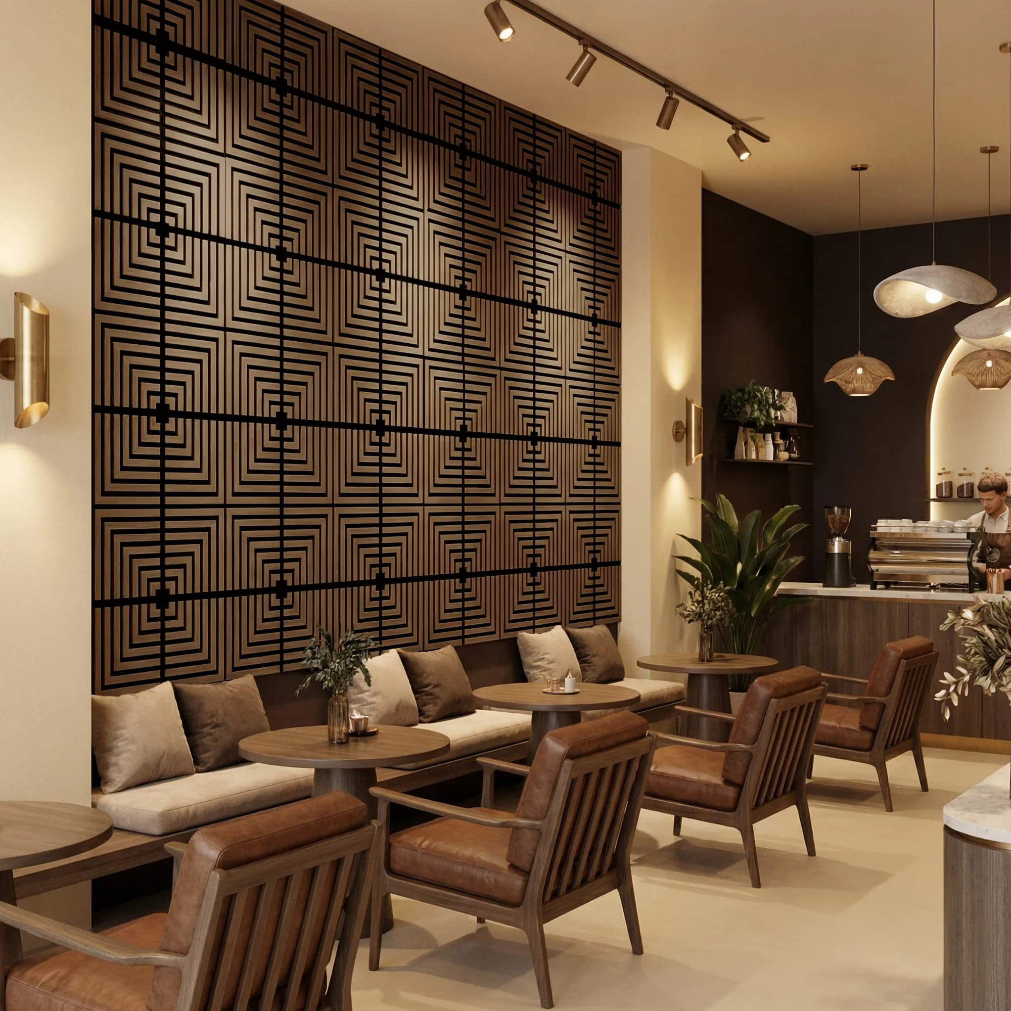Sleek Wallpaper Wall Decals Wall Covering with Safe To Use, Zero Gap, Low Odor - Walnut 24" x 24" Model 93ED50
