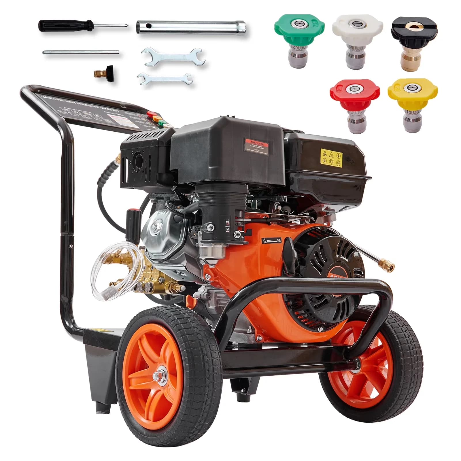 Compact Pressure Washer with Quick Connect Tips, 26 ft High Hose - Compact and Portable Model E62C5D