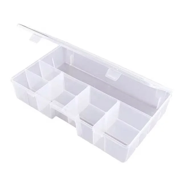 Reliable Garage Storage Supply with Adjustable, Translucent, Closure Type:Double Latch - Clear Plastic Model 8AE009