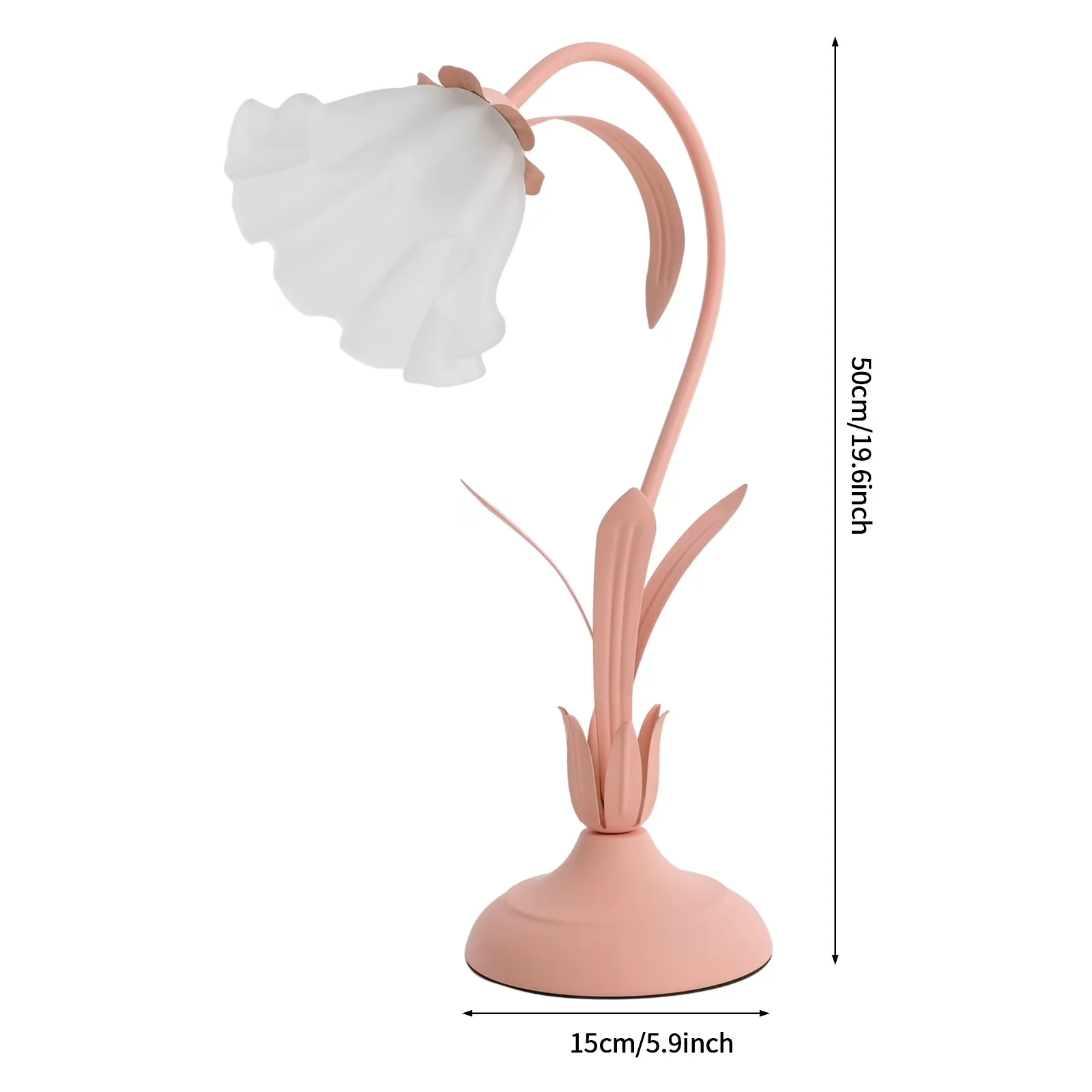 Modern Table Lamp with LED, Bedside Lamps - Pink Iron E27 - Commercial Quality Model FFBE99