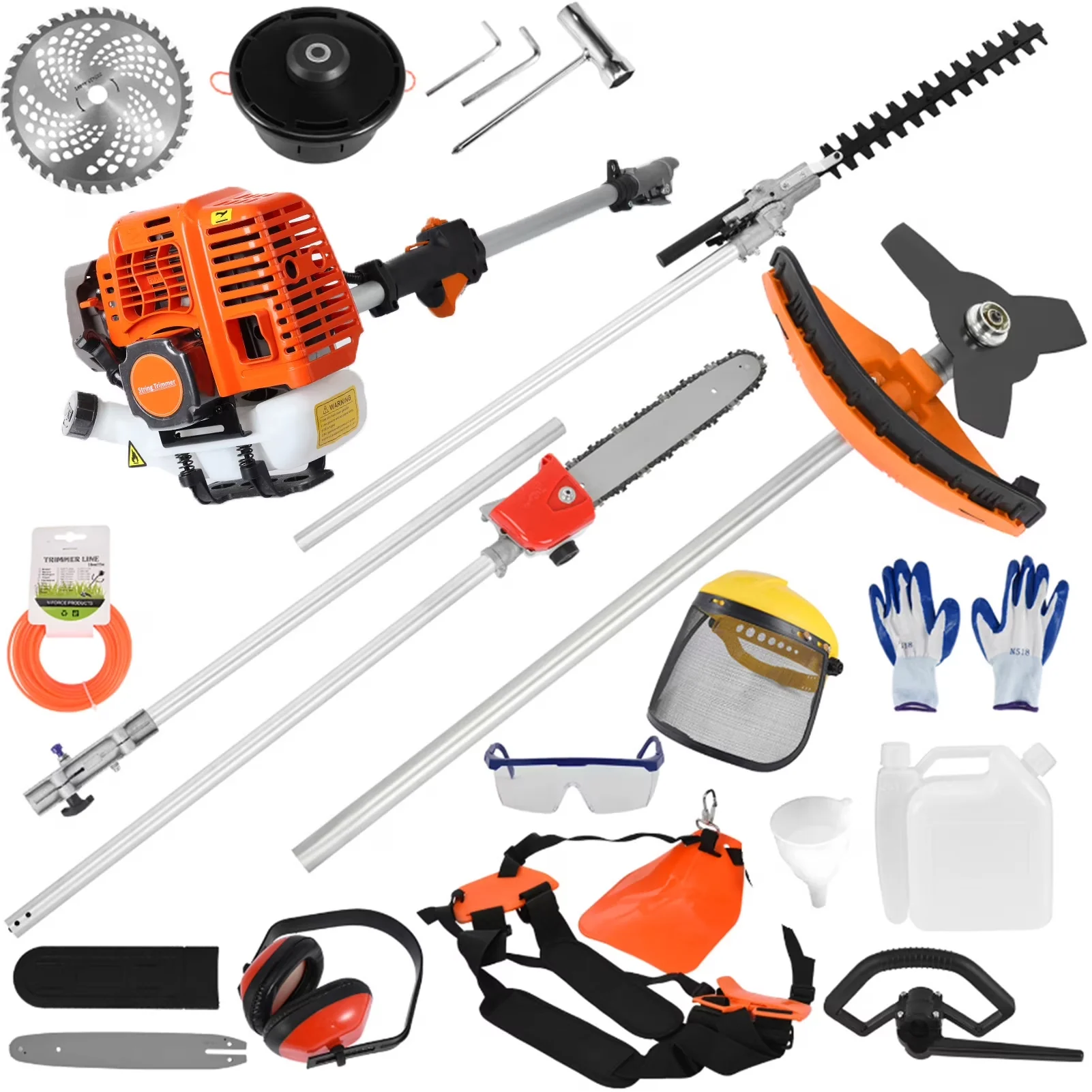 Modern String Trimmer with Edger Conversion Capable - Orange 5 in - Long-Lasting Performance Model 115501