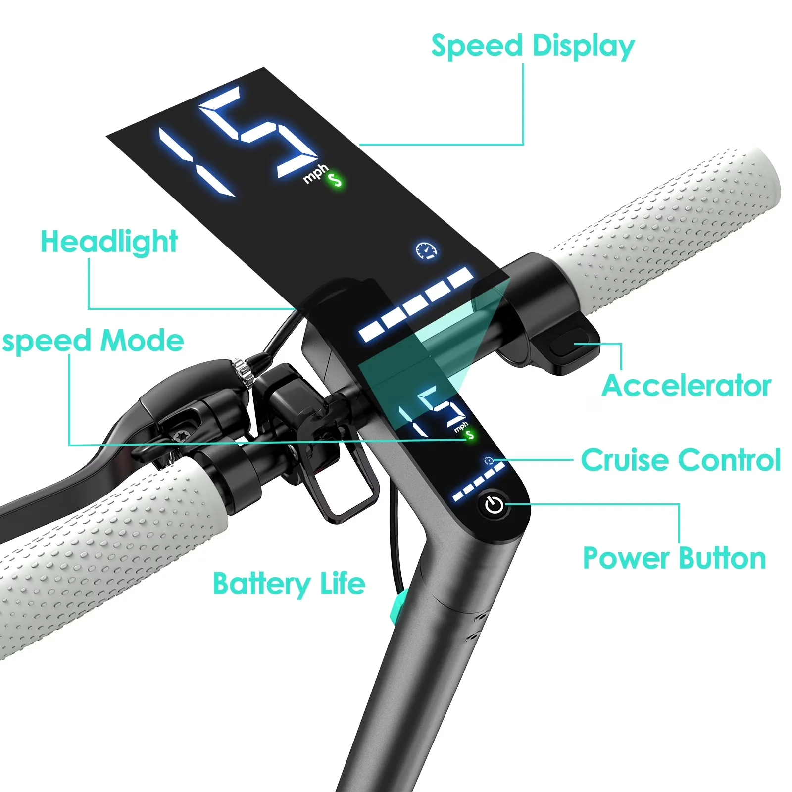 Versatile Scooter with 350W, Foldable, Electric - Blue Aluminum - Low Maintenance Model A605F7
