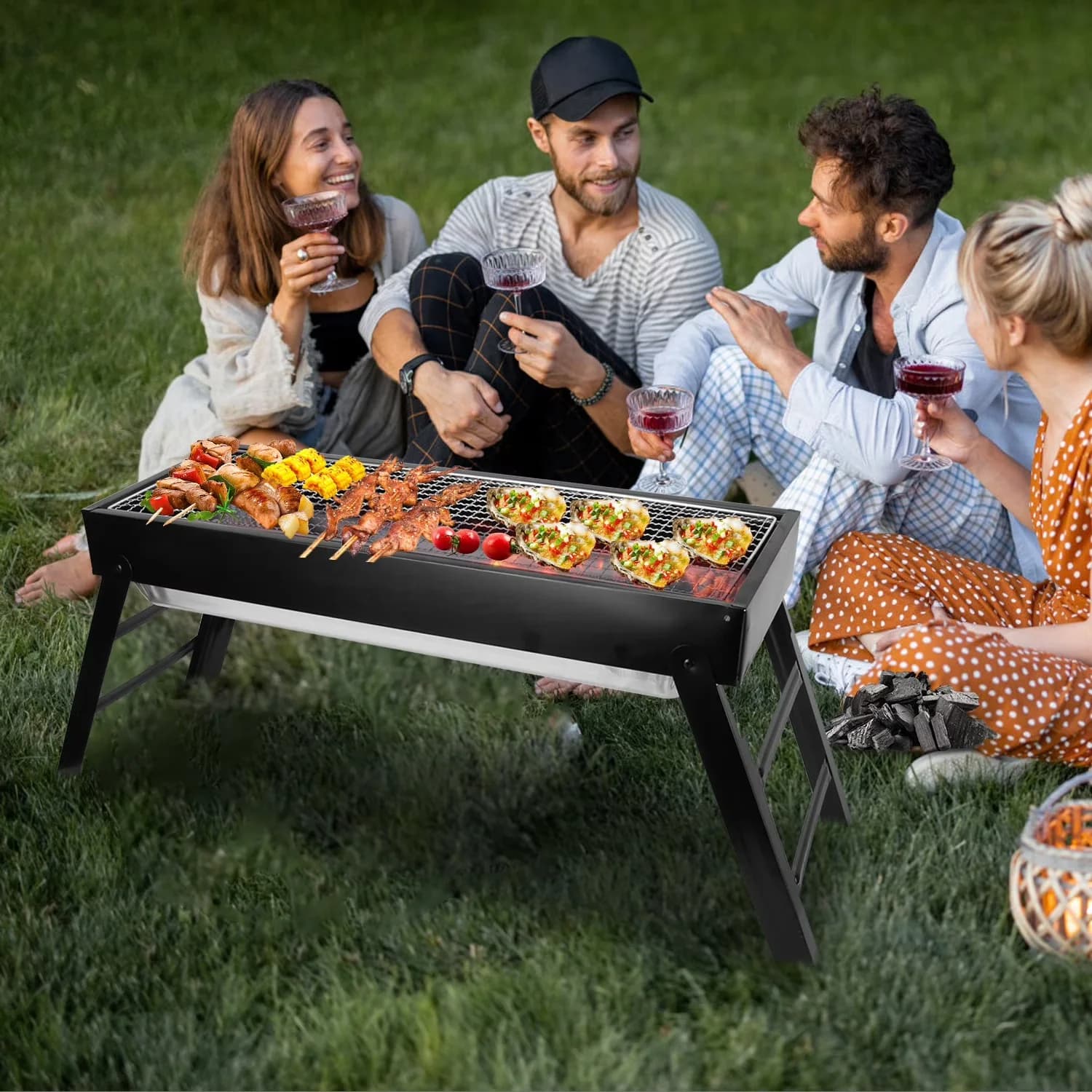 Quality Flat Top Grill with Foldable, Portable - Black Stainless Steel, Iron Model FA89D7