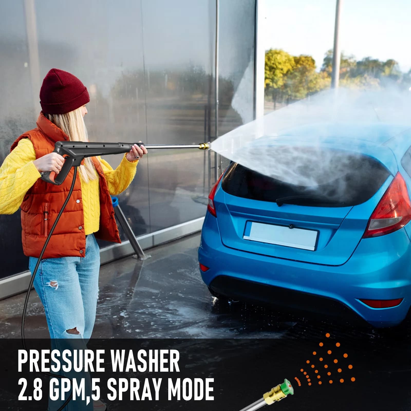 Reliable Pressure Washer with Portable Power Jet Cleaner Equipped, and Soap Tank, 2.5GPM 4200PSIHome Electric - Model 6AFCA0