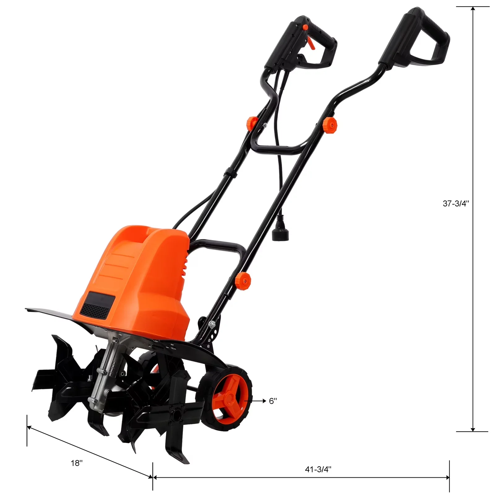 Efficient Trillers Cultivator with Overheat Protection, 13.5AMP Electric Tiller - Model 7A6BD7