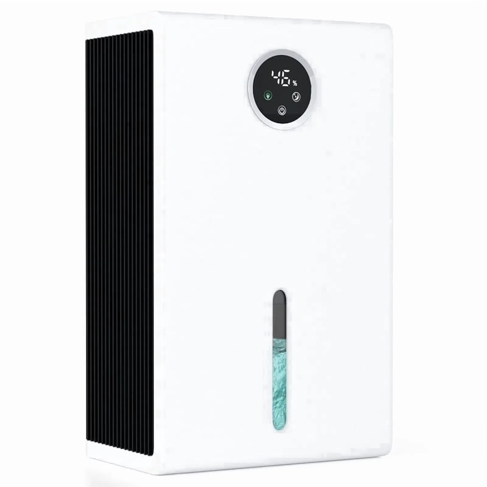 Efficient Dehumidifier with LED, Automatic Shut-Off, Coverage: 1,000 sq ft - White for Home Model F7D3E2