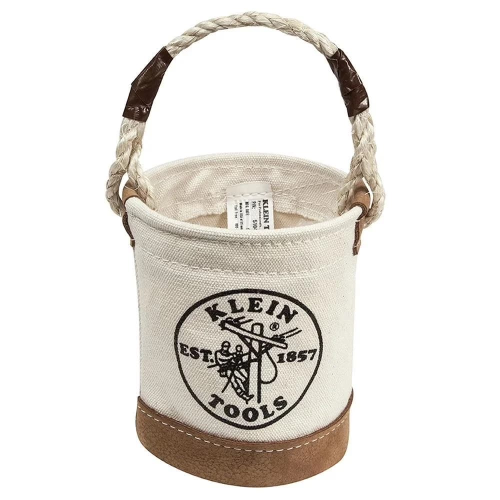 Quality Toolstorage with Portable, Item: Mini Leather-Bottom Bucket, For Use With: Not Load Rated - White Model 4BC2B5