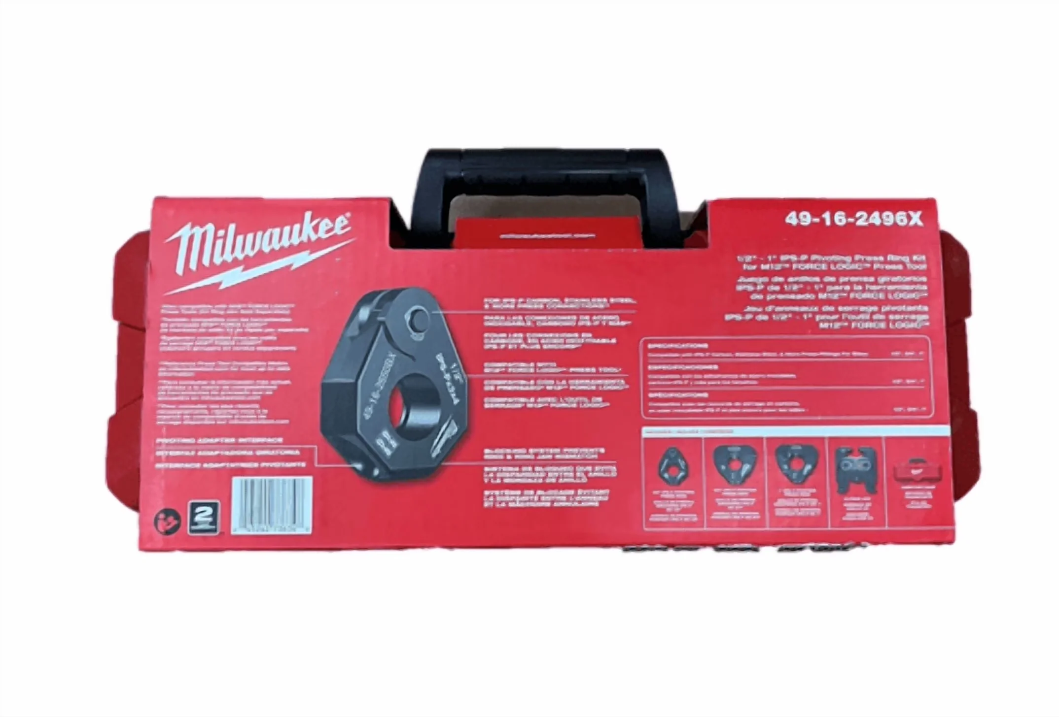 Reliable Hand Tool with IPS-P Pivoting Press Ring Kit - Black M12 - Modern Design Model F765DF