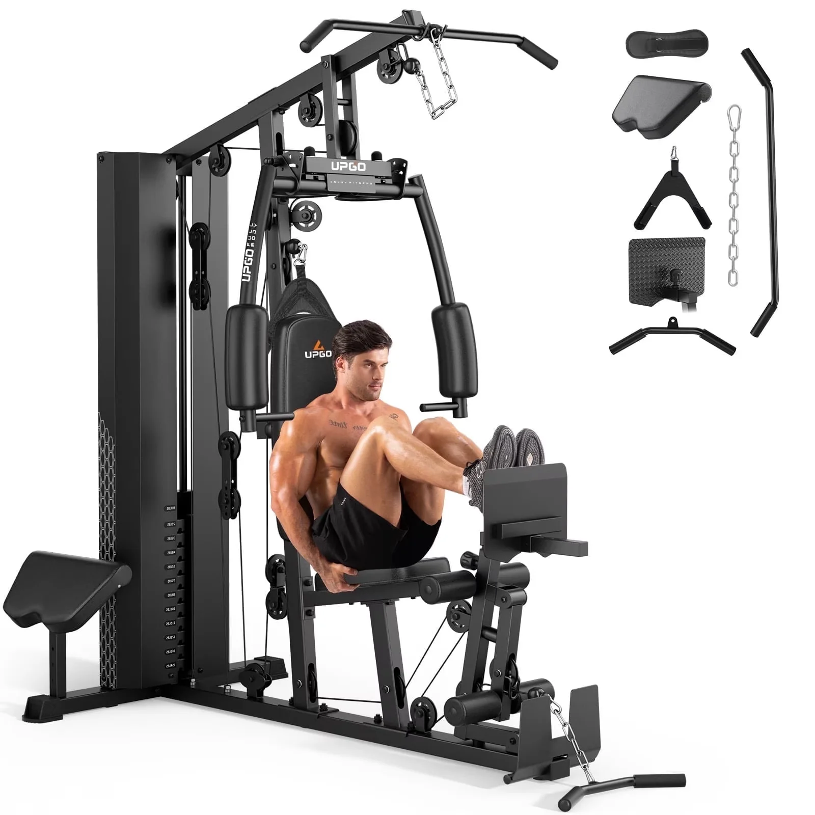 Essential Home Gym with Adjustable, Multifunctional, Station - 154LBS - Reliable Performance Model F19FD1
