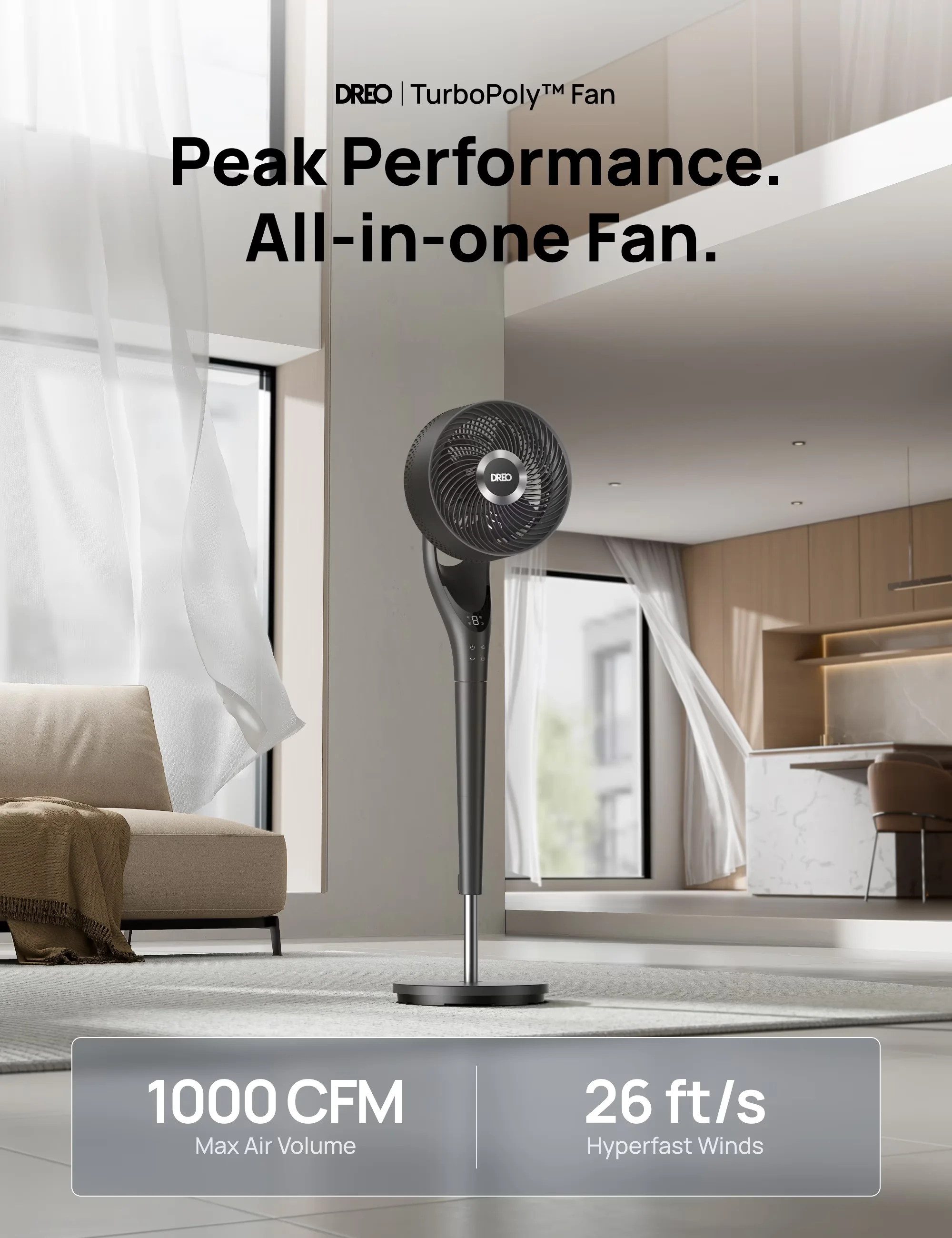 Fans In Cooling Innovative with Adjustable Height, Oscillating, Timer - Gray Model 522610