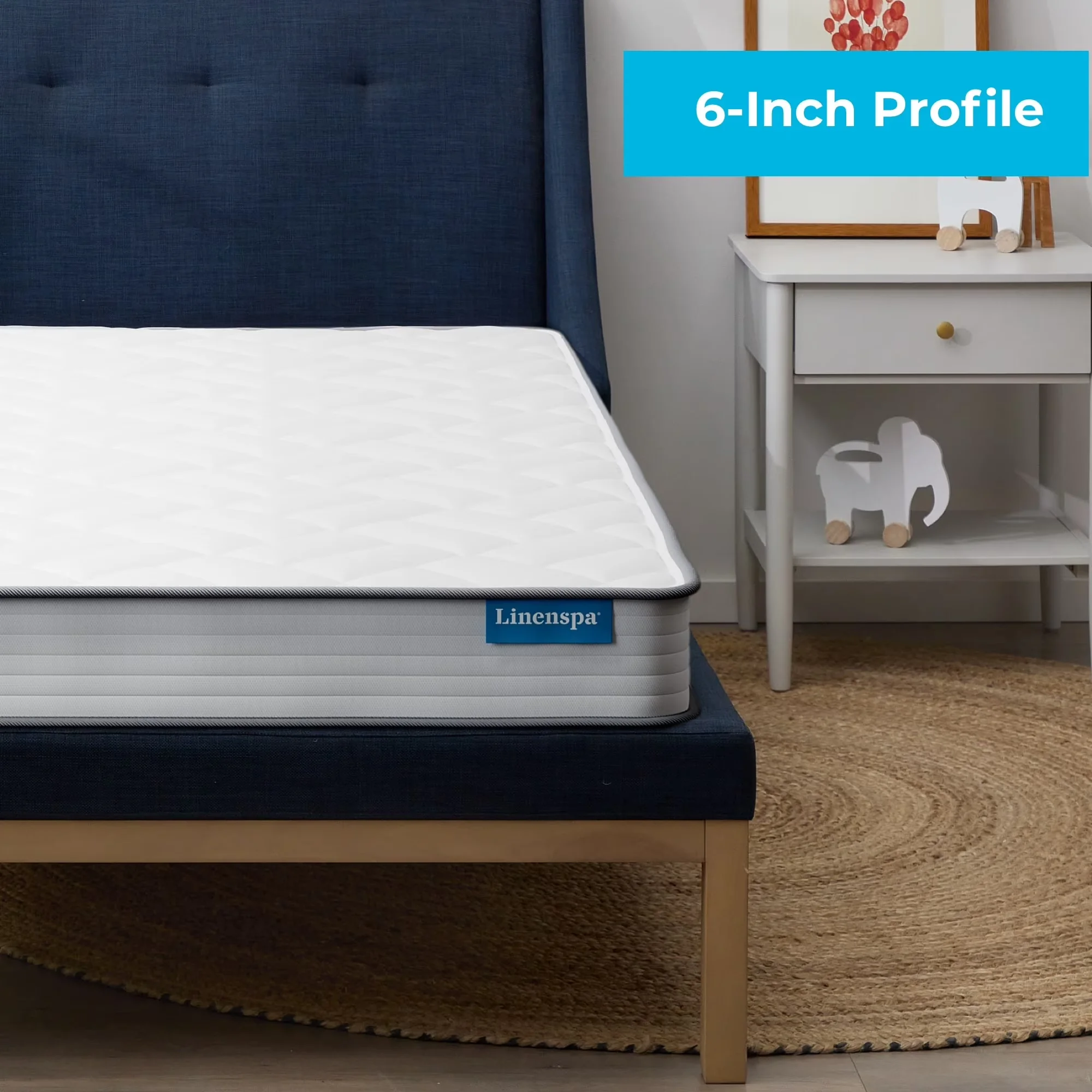 Mattresses Accessory Efficient with Mattress-In-A-Box, Twin - Polyester, Rayon Fiber, Polyurethane Foam, Polypropylene Fiber, Coil... Model E0D3DF