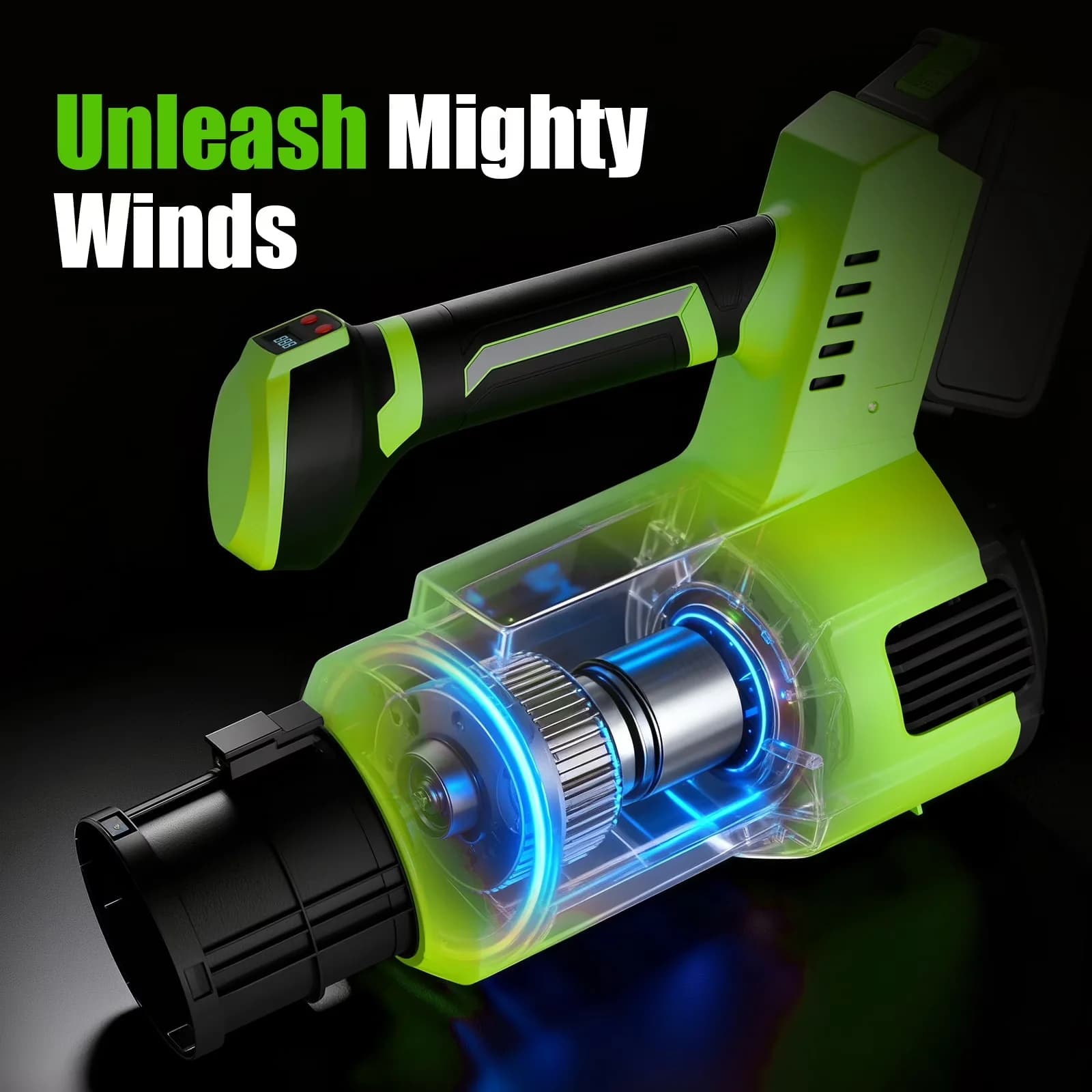 Versatile Leaf Blower with Battery, 21V, Cordless - 450CFM - Reliable Performance Model A8676B