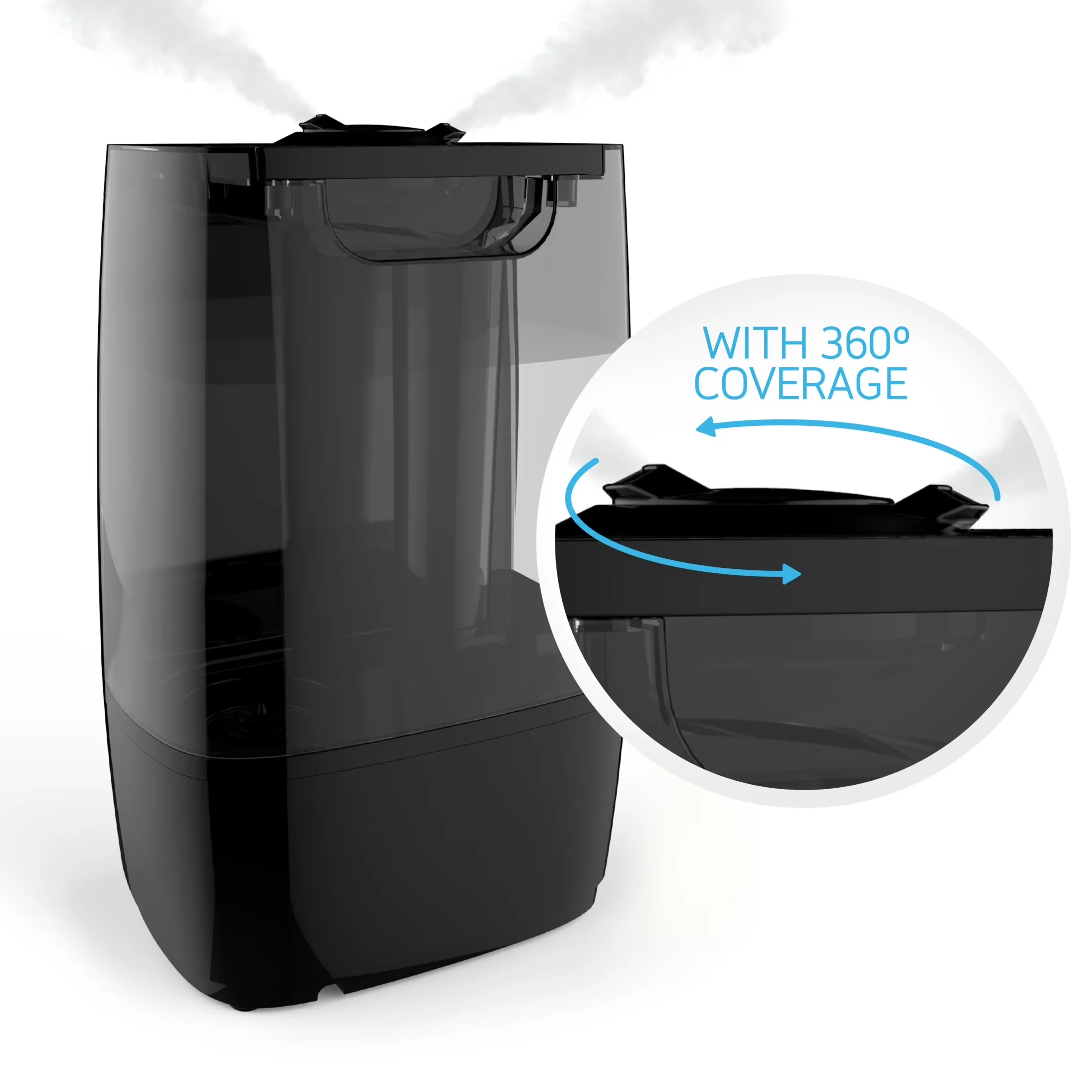 Professional Humidifier with Remote Controlled, Water Level Indicator - Black Model 43EDF7