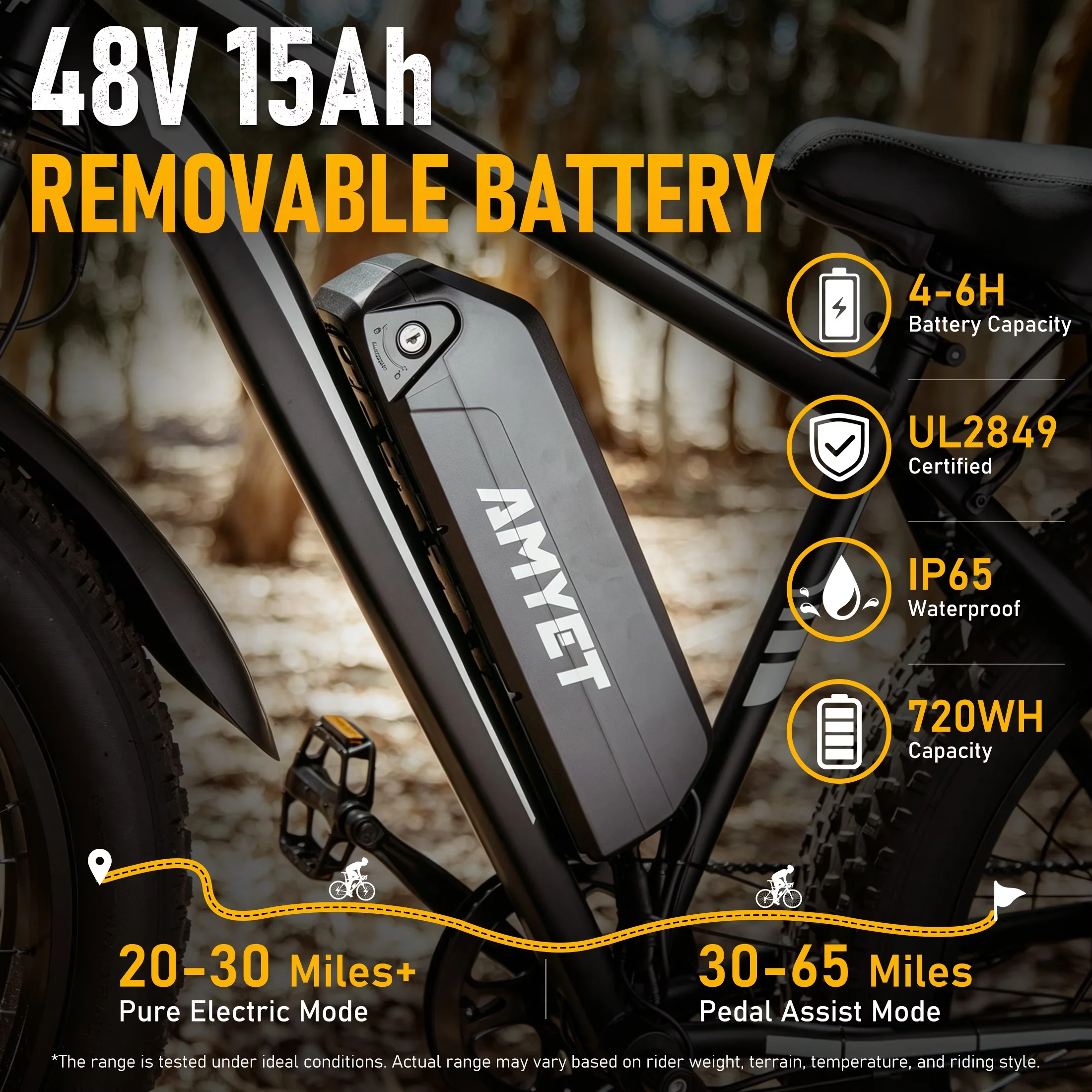Sleek Electric Bike with Battery, 1500W, EB26 - Black - Professional Series Model D8022E