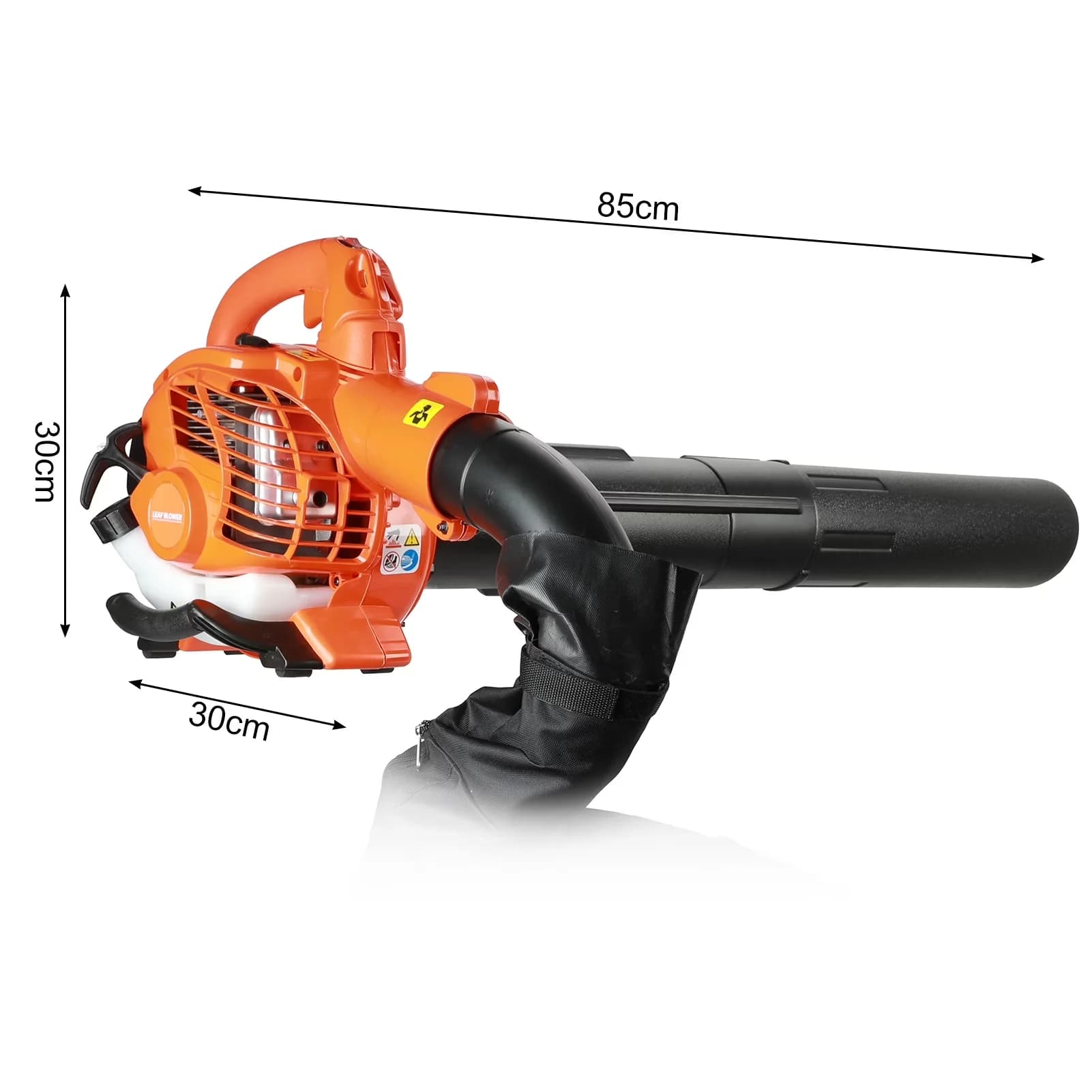 Leaf Blower Professional with Orange, 26CC Cordless & Vacuum, 2-HP - Traditional Style Model 293AB3