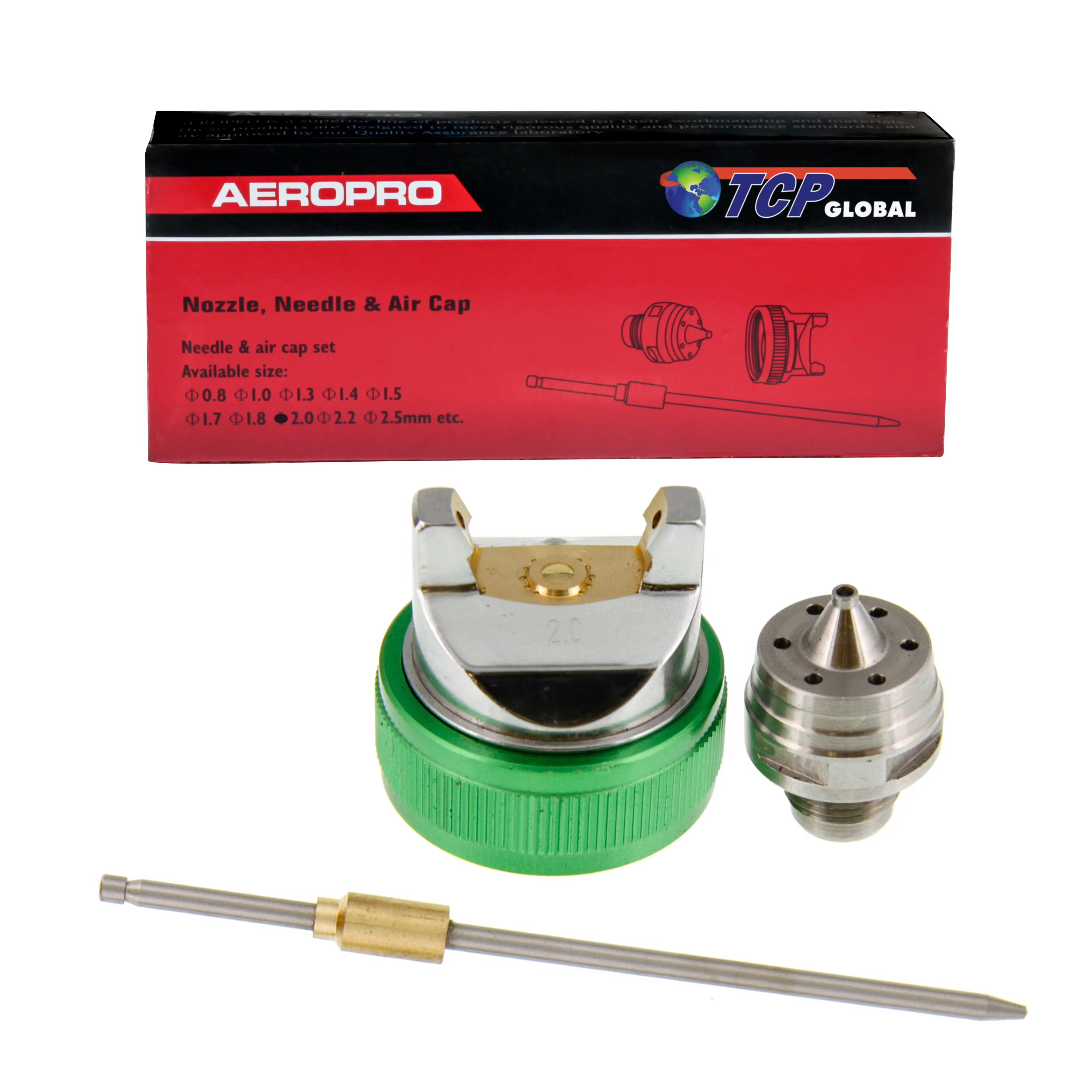 Premium Air Tools Compressor with 2.0 mm Spray Gun Nozzle Set - Silver 2.0mm Needle/Nozzle Model B967E8