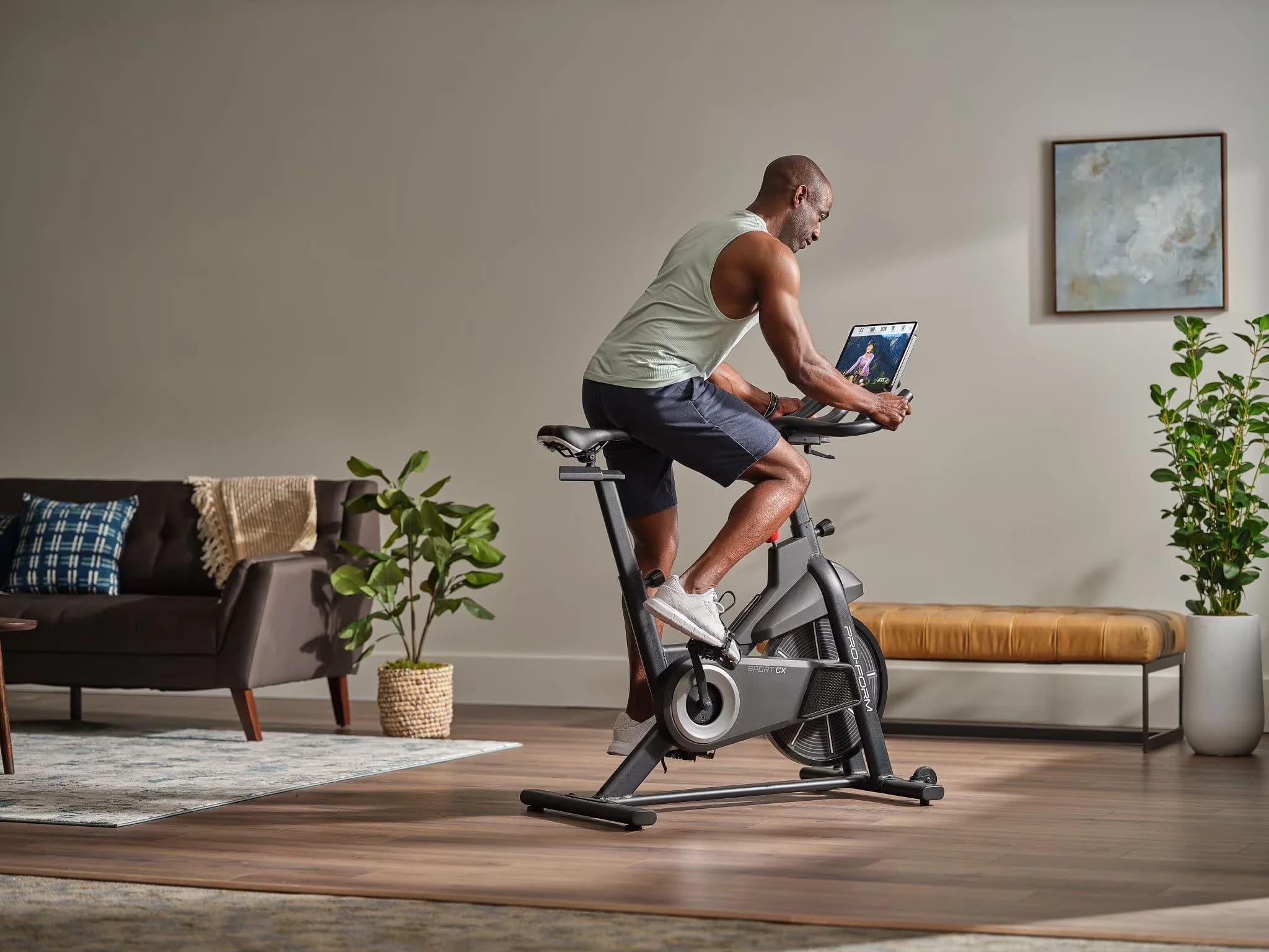 Efficient Home Gym with Digital Display, Easy Transport - Black Steel; Plastic Model 6E408F